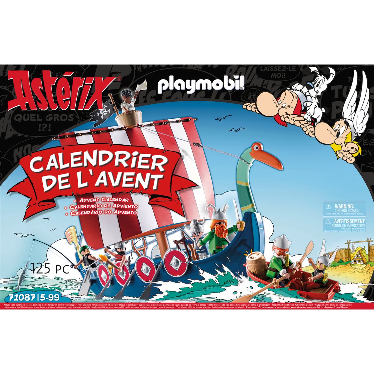 Calendrier de l'avent : Astérix et les pirates - 71087 PLAYMOBIL : la boîte  à Prix Carrefour