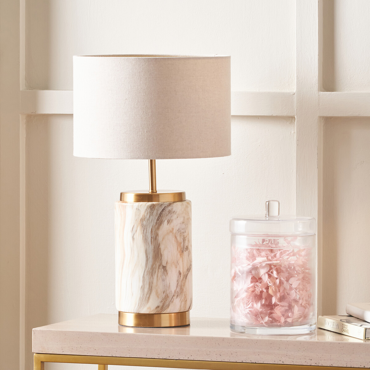 Carrera Stone Effect Ceramic Table Lamp, SO'HOME