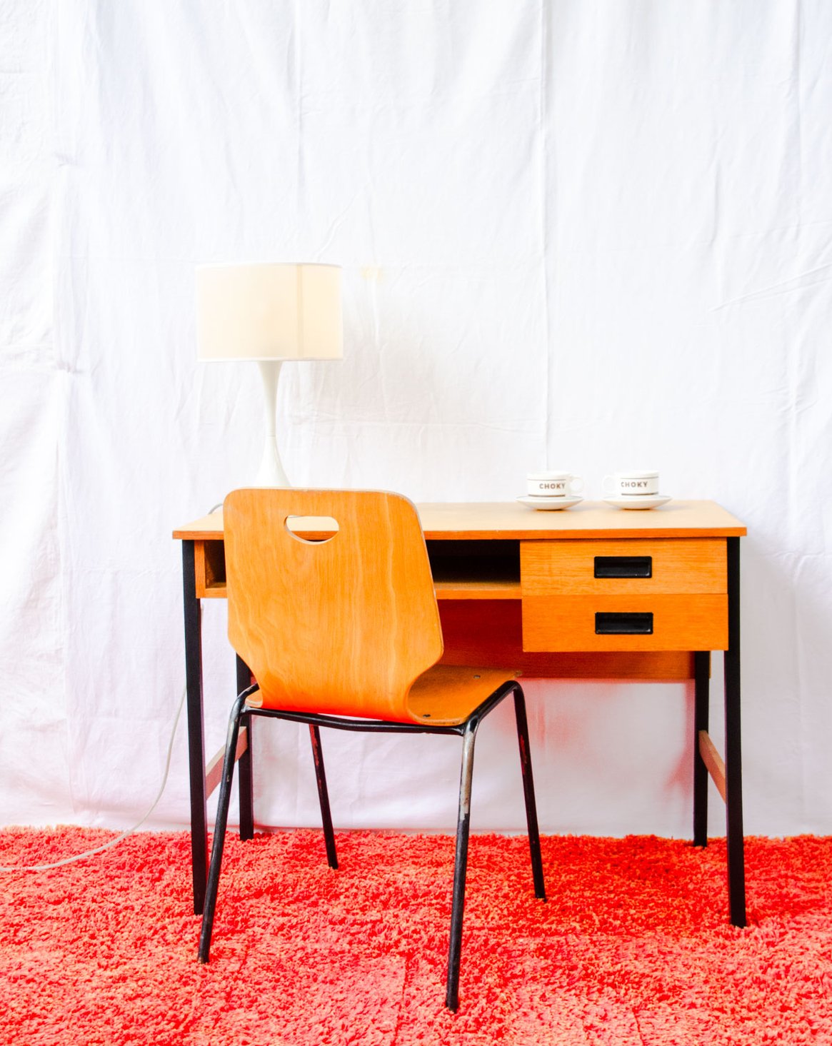 Bureau en chêne Yvan N°590 - Bon état, DEBONGOUT