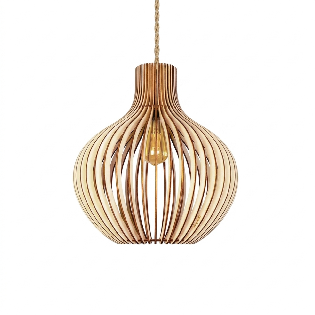 Suspension en bois de peuplier CELESTE, ATELIER LOUPIOTE