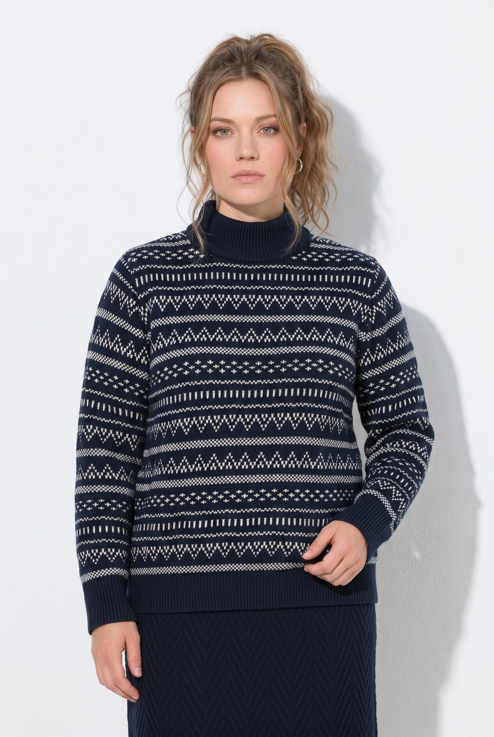Pull en Jacquard de coton bio., ULLA POPKEN