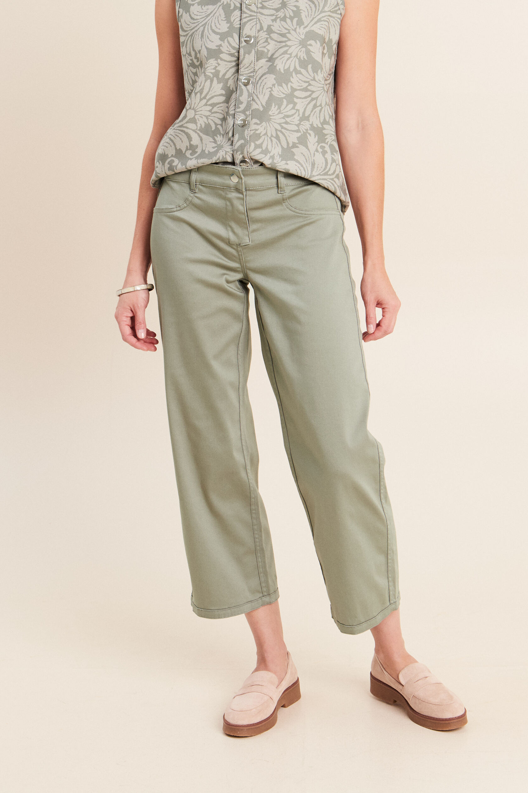 Pantalon droit 7/8ème taille basculée, BREAL