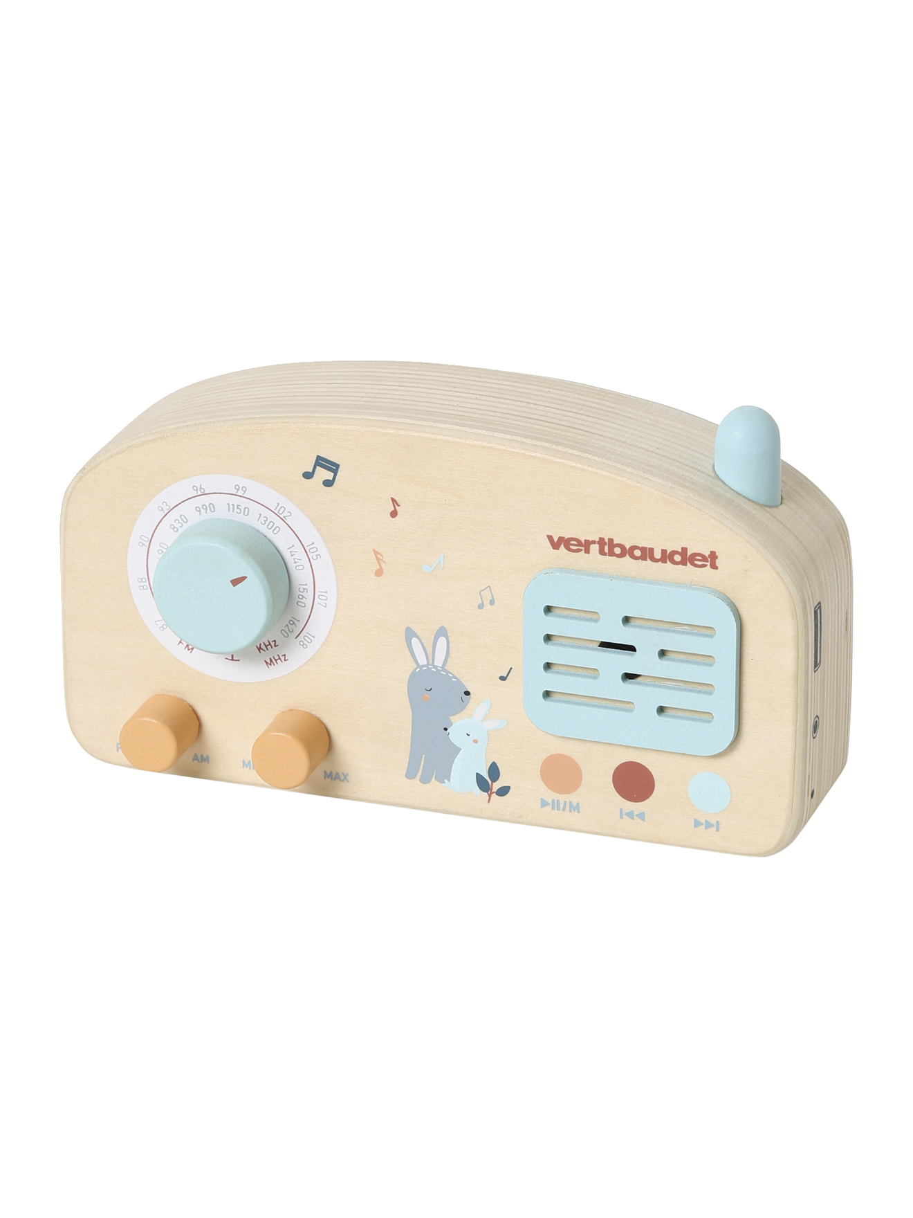 Radio musicale en bois FSC® LES AMIS DE LA FORÊT, VERTBAUDET