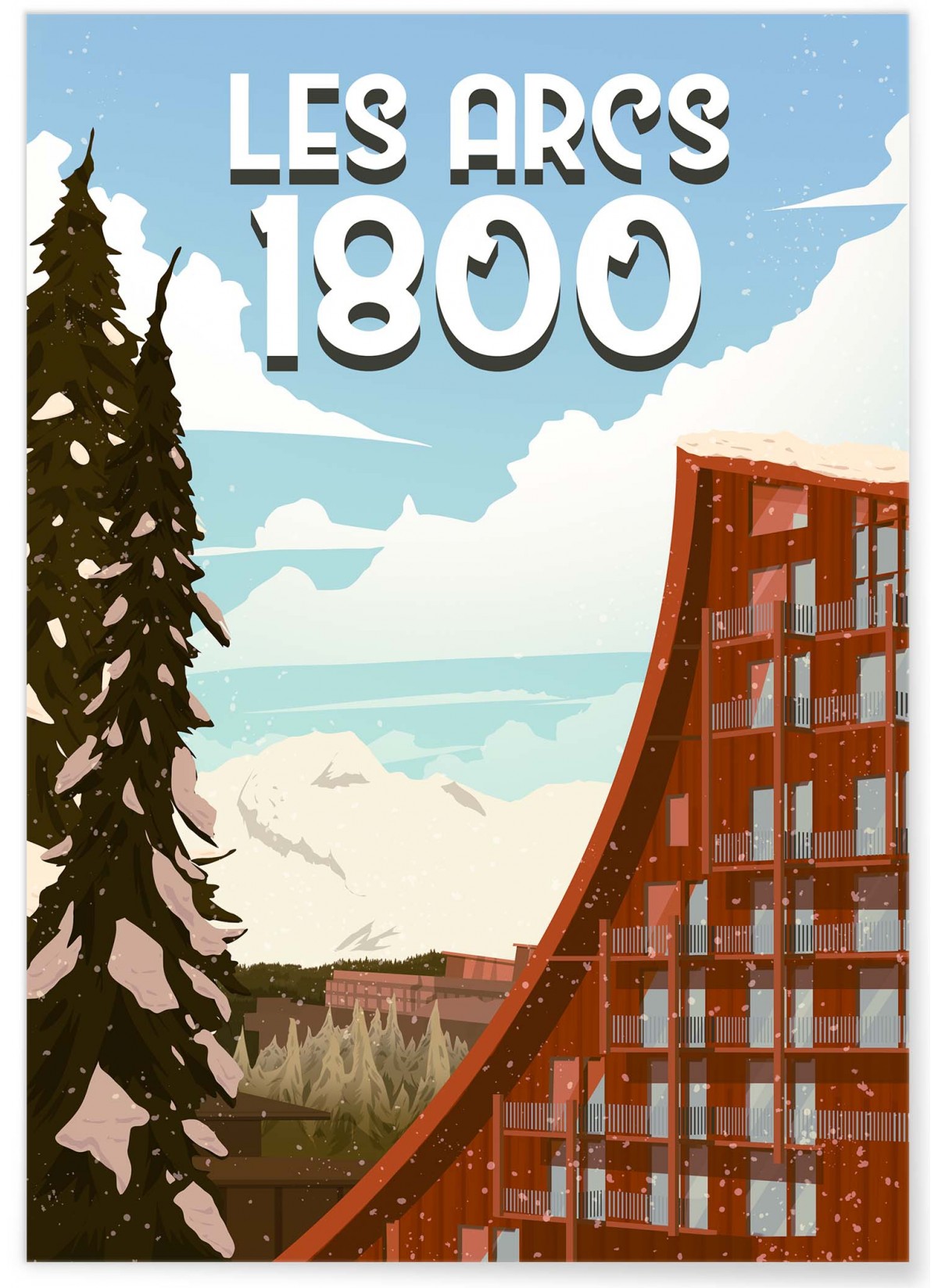 Affiche ville Les Arcs 1800, L'AFFICHERIE