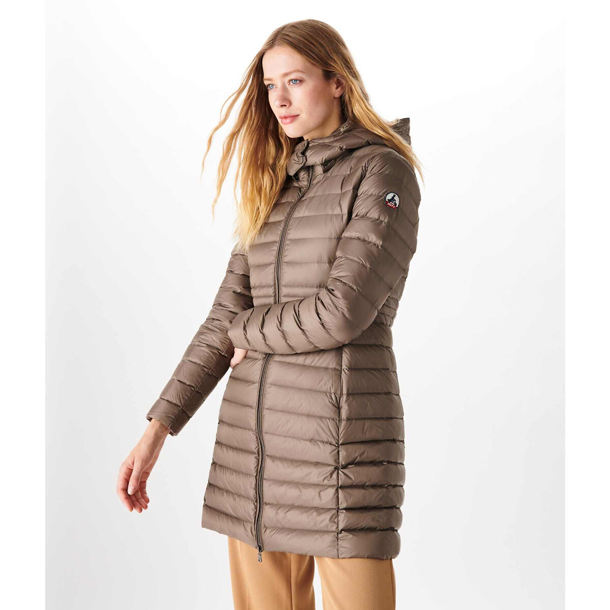 Vero long padded puffer jacket with hood, | La Redoute