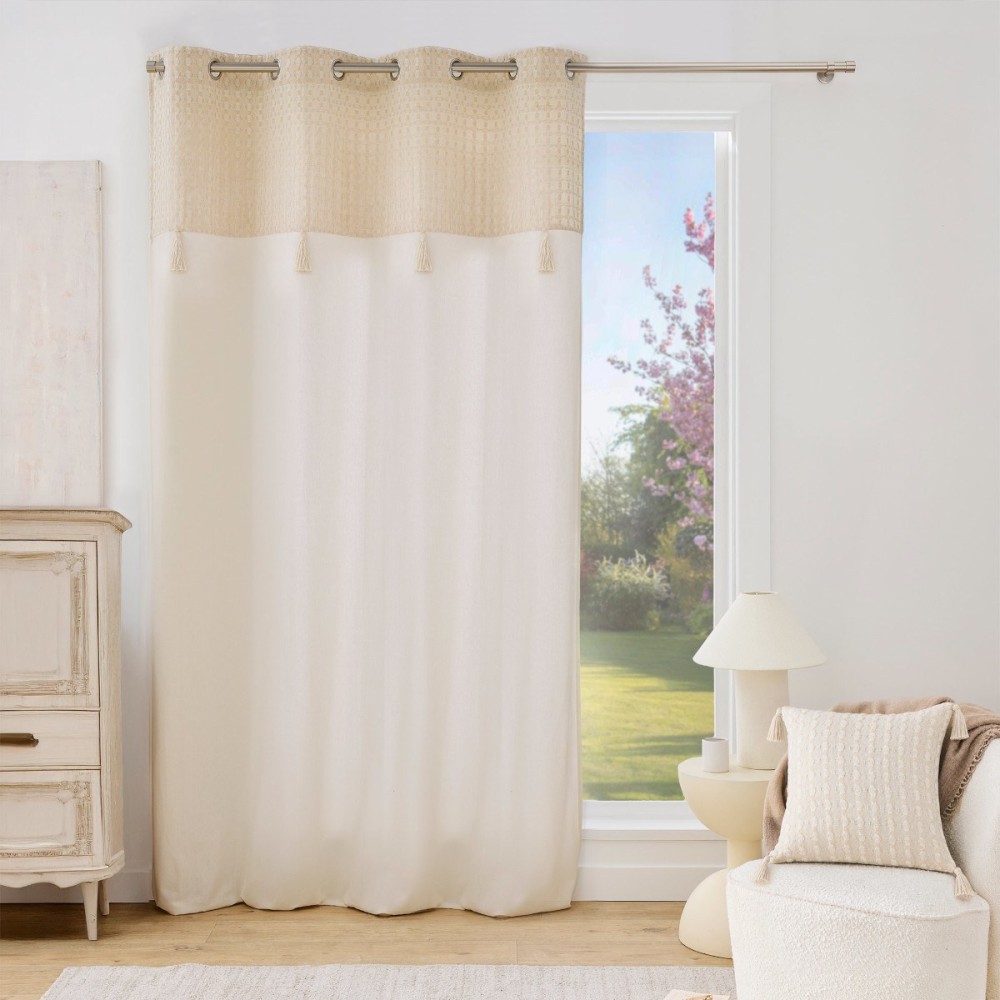 Rideau à œillets 140x240 avec top imprimé PERLA, DECORATIE