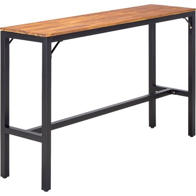 Table haute de jardin en bois d'acacia - noir (2 à 4 places) bois, Jasma ALINEA