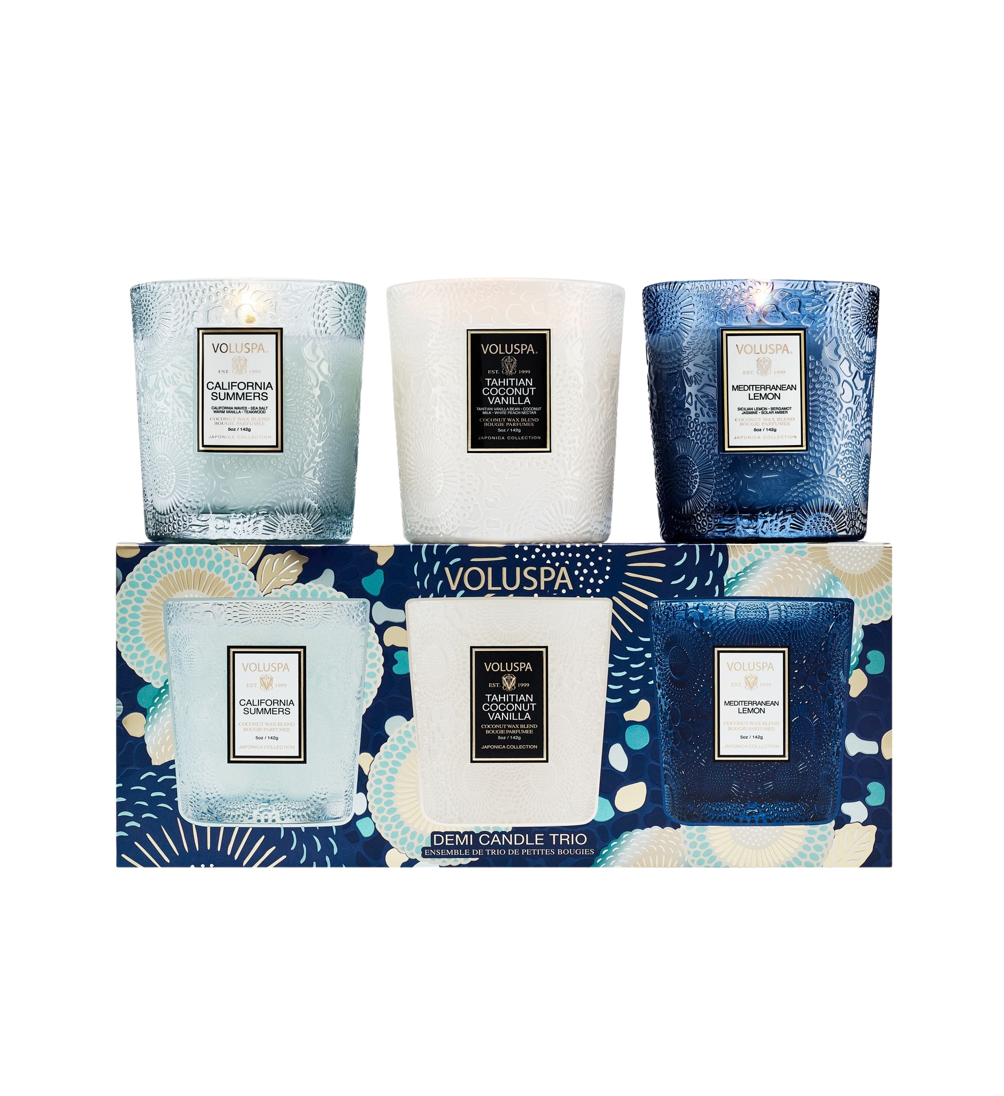 Trio bougies parfumées « coastal getaway », VOLUSPA