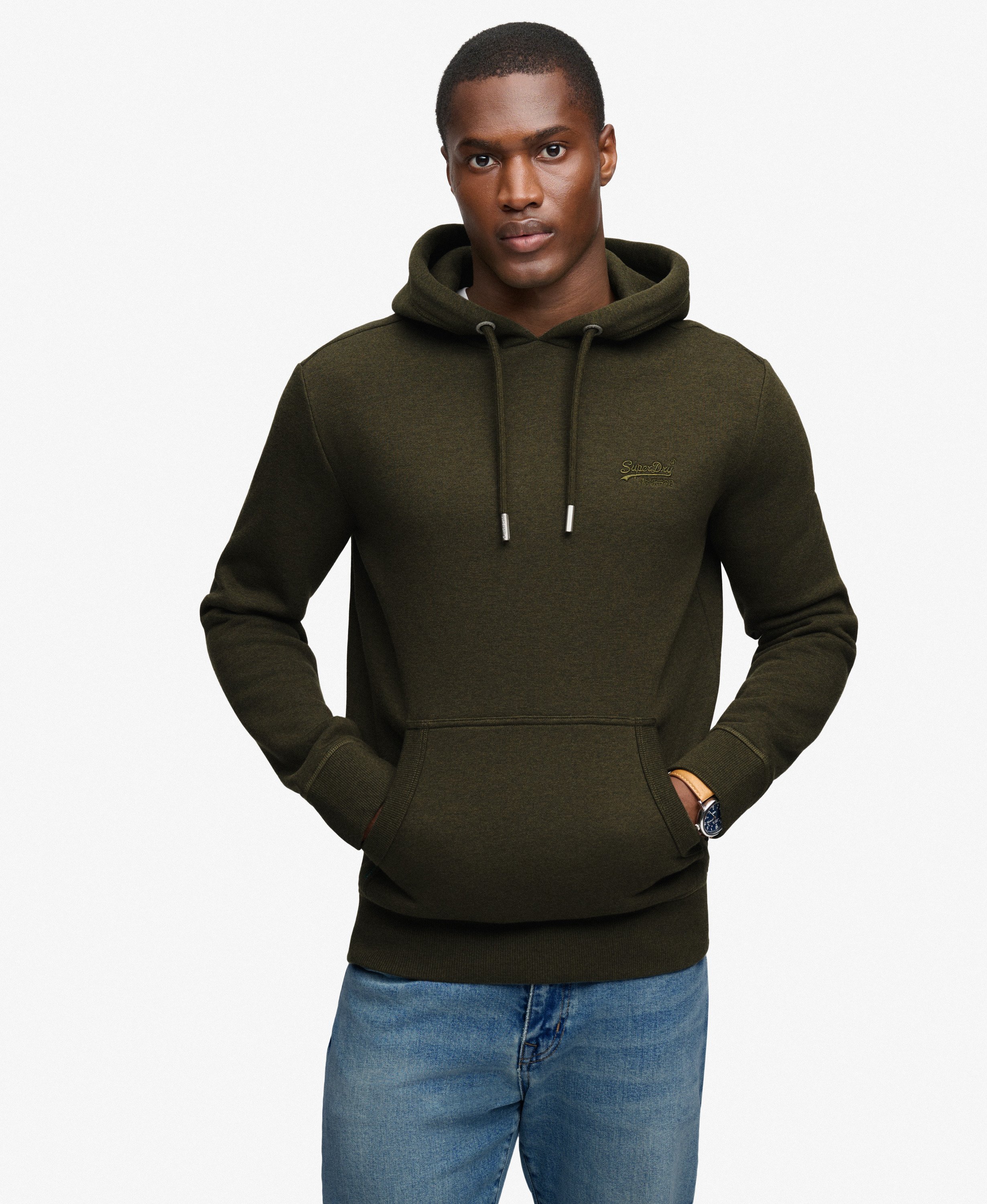 Sweat à capuche Logo Vintage Brodé, SUPERDRY