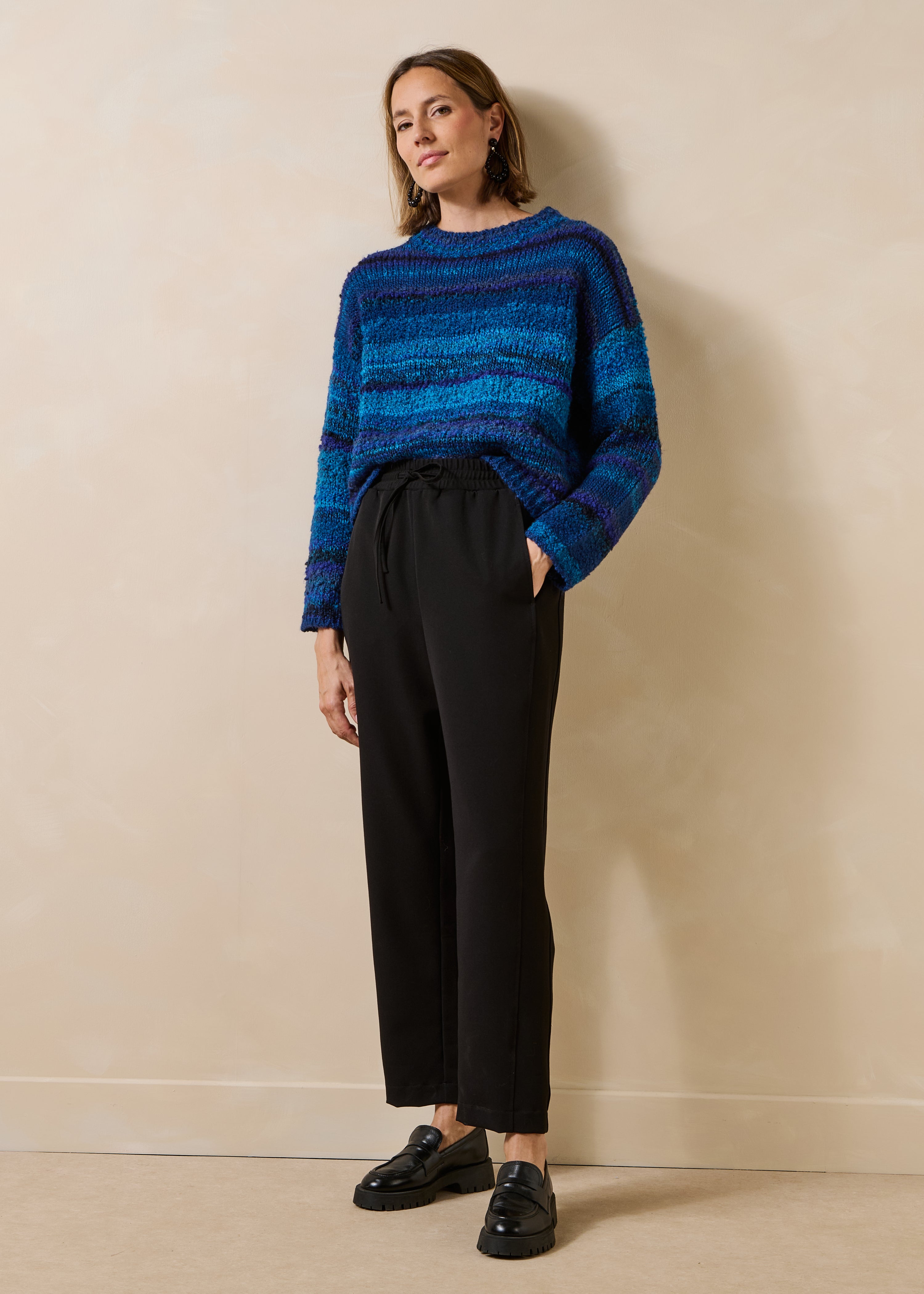 Pantalon carotte taille élastiquée, LA FEE MARABOUTEE