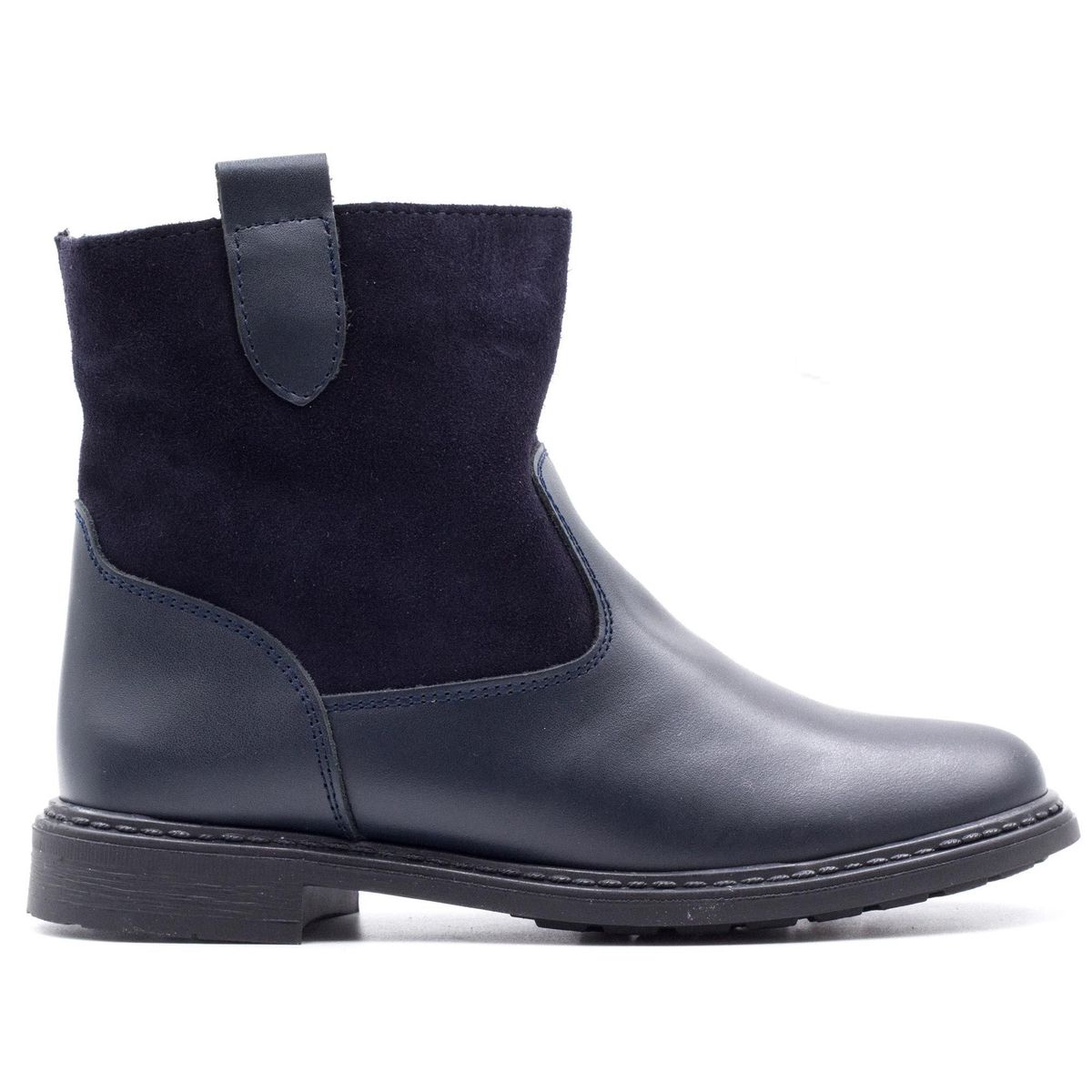 Boots enfant VERMILLON Bleu marine en cuir