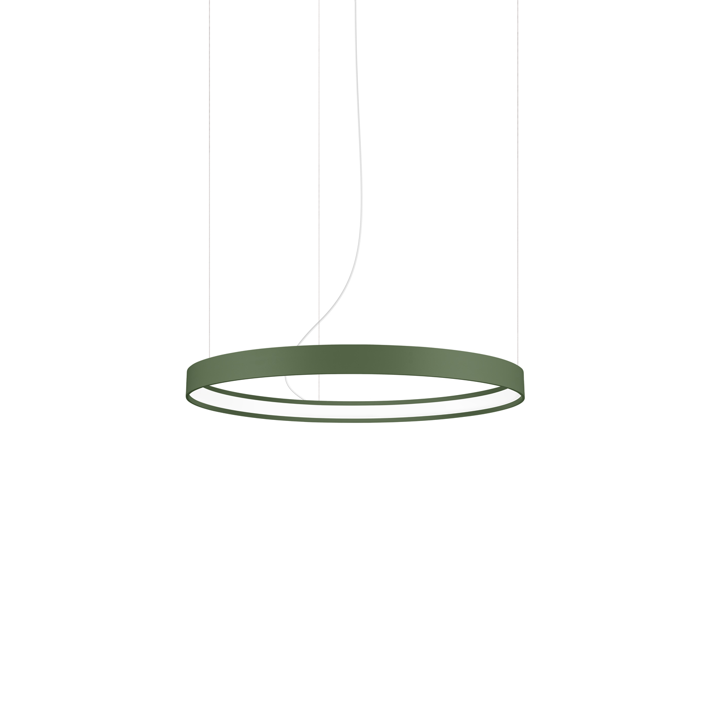 Lustre Aluminium Vert Olive LED 1 Rio, EDEN