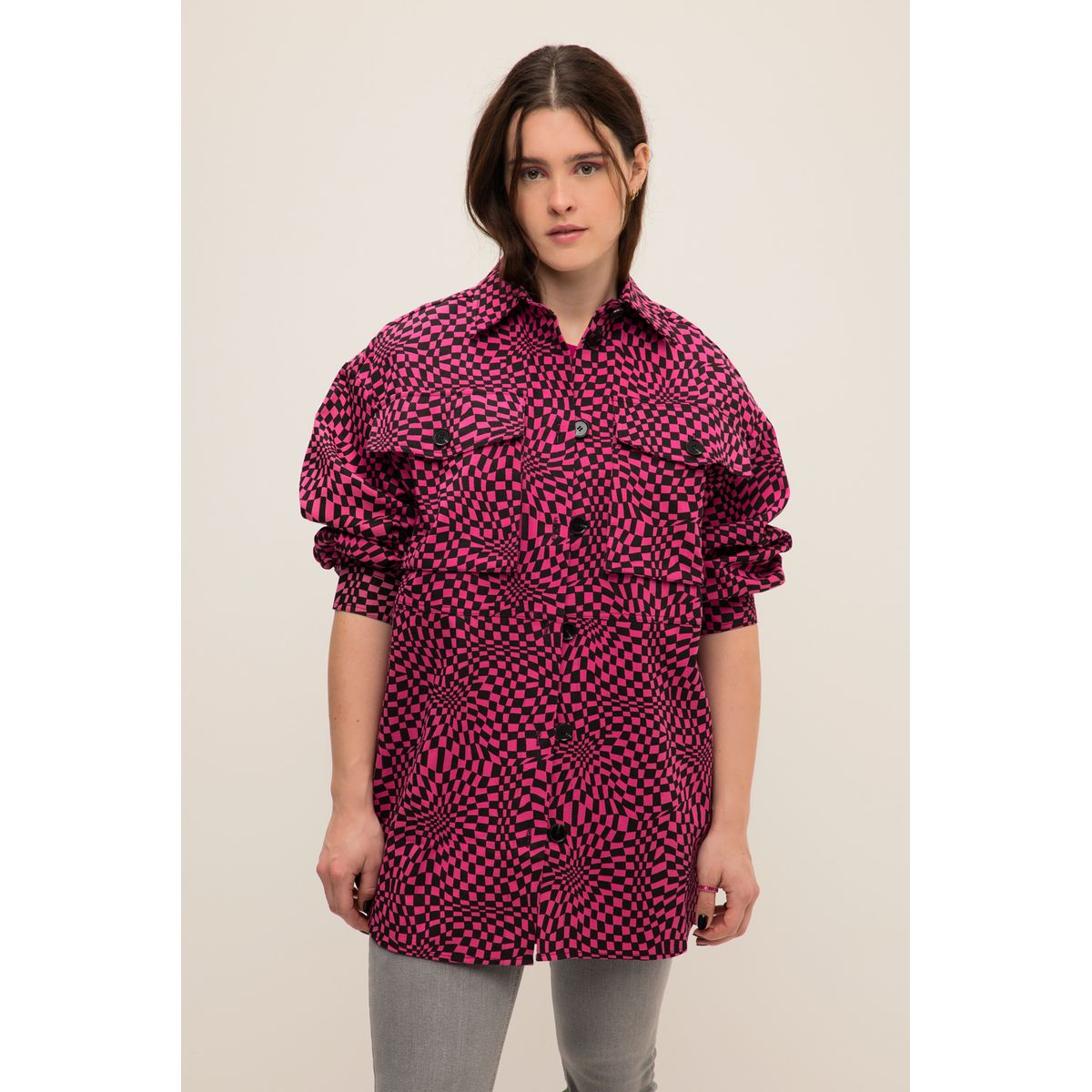 Veste carreaux violet La Redoute