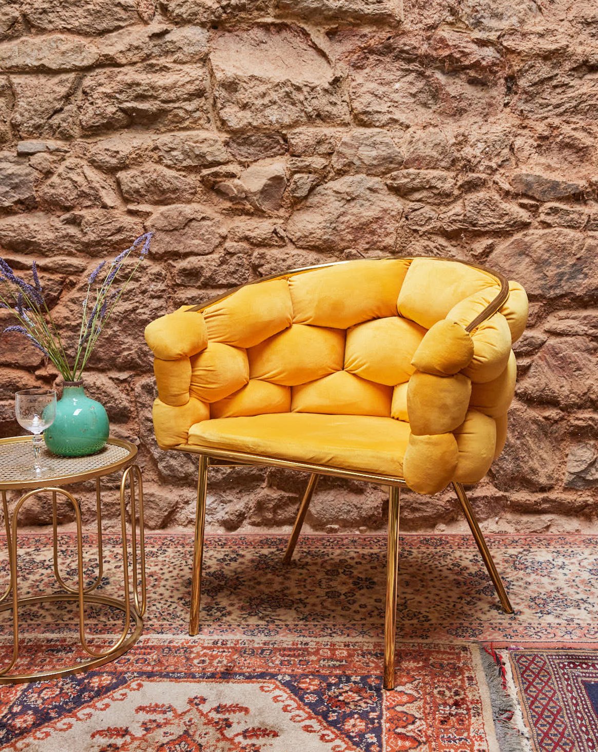 Fauteuil en laiton Jakob N°1280 - Bon état, DEBONGOUT