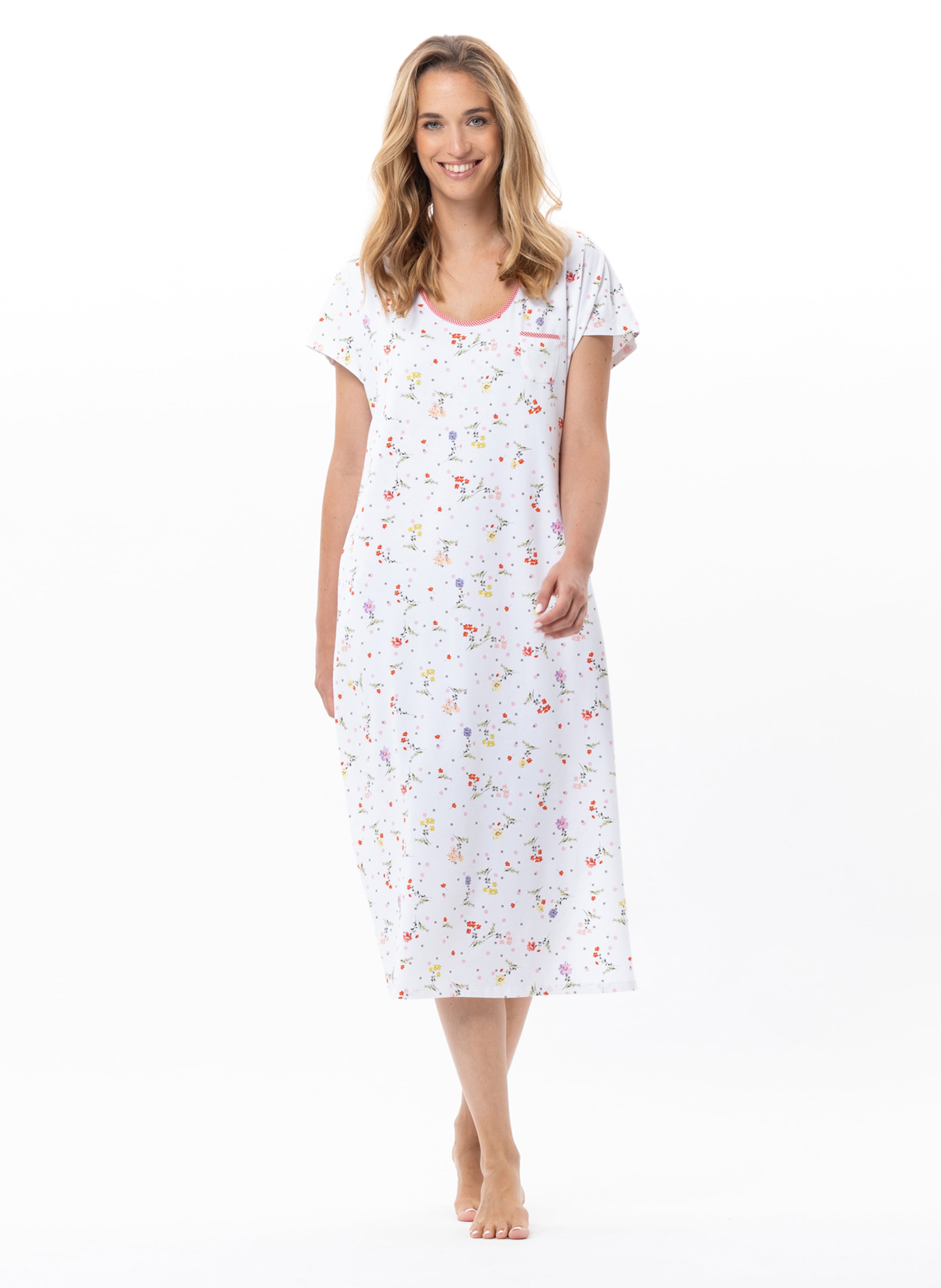 Chemise de nuit longue en coton DAISY 211, LE CHAT