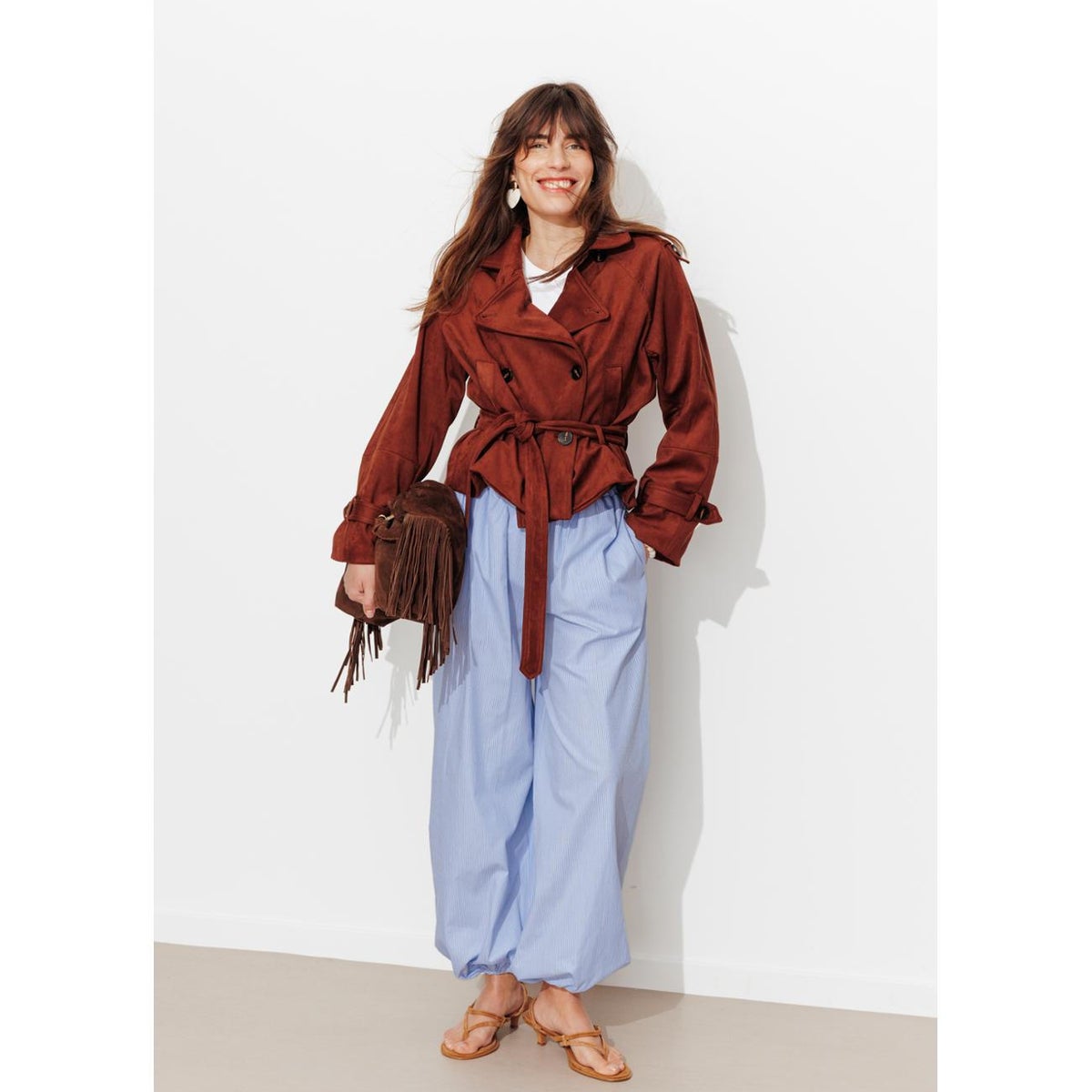 Pantalon aladin rayé, PROMOD