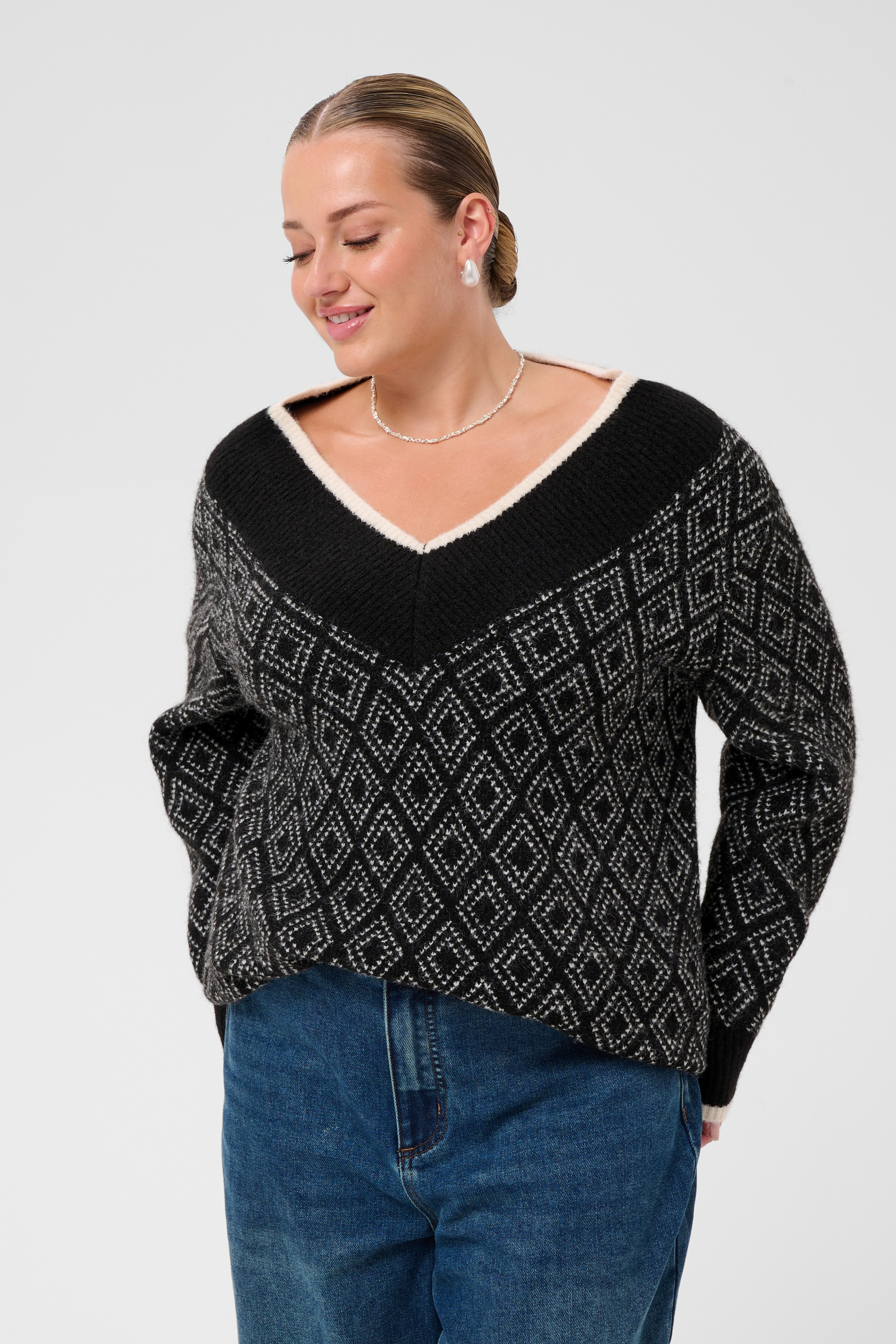 Pullover tricoté, KAFFE CURVE