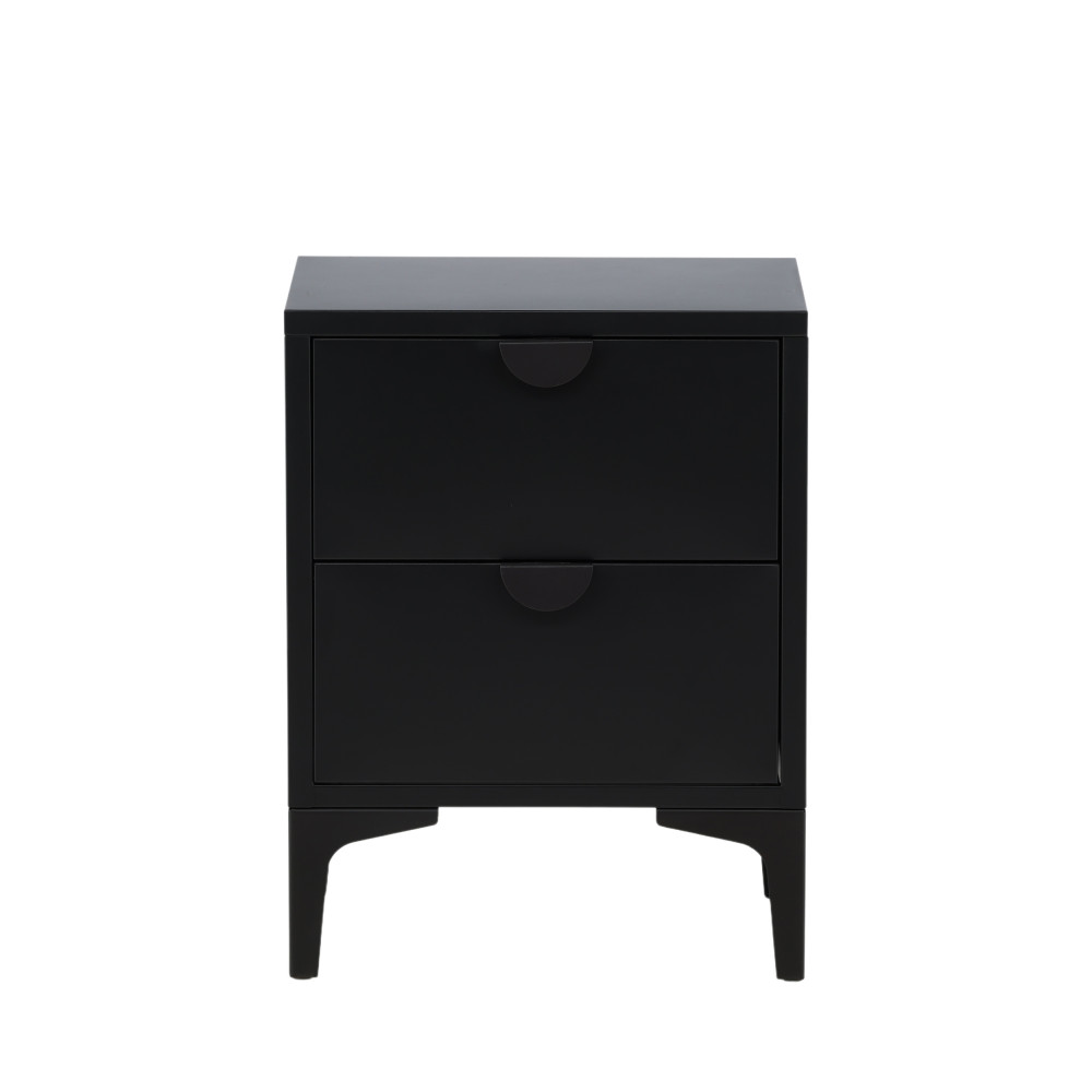 Table de chevet 2 tiroirs en métal- PIRING, VENTURE HOME