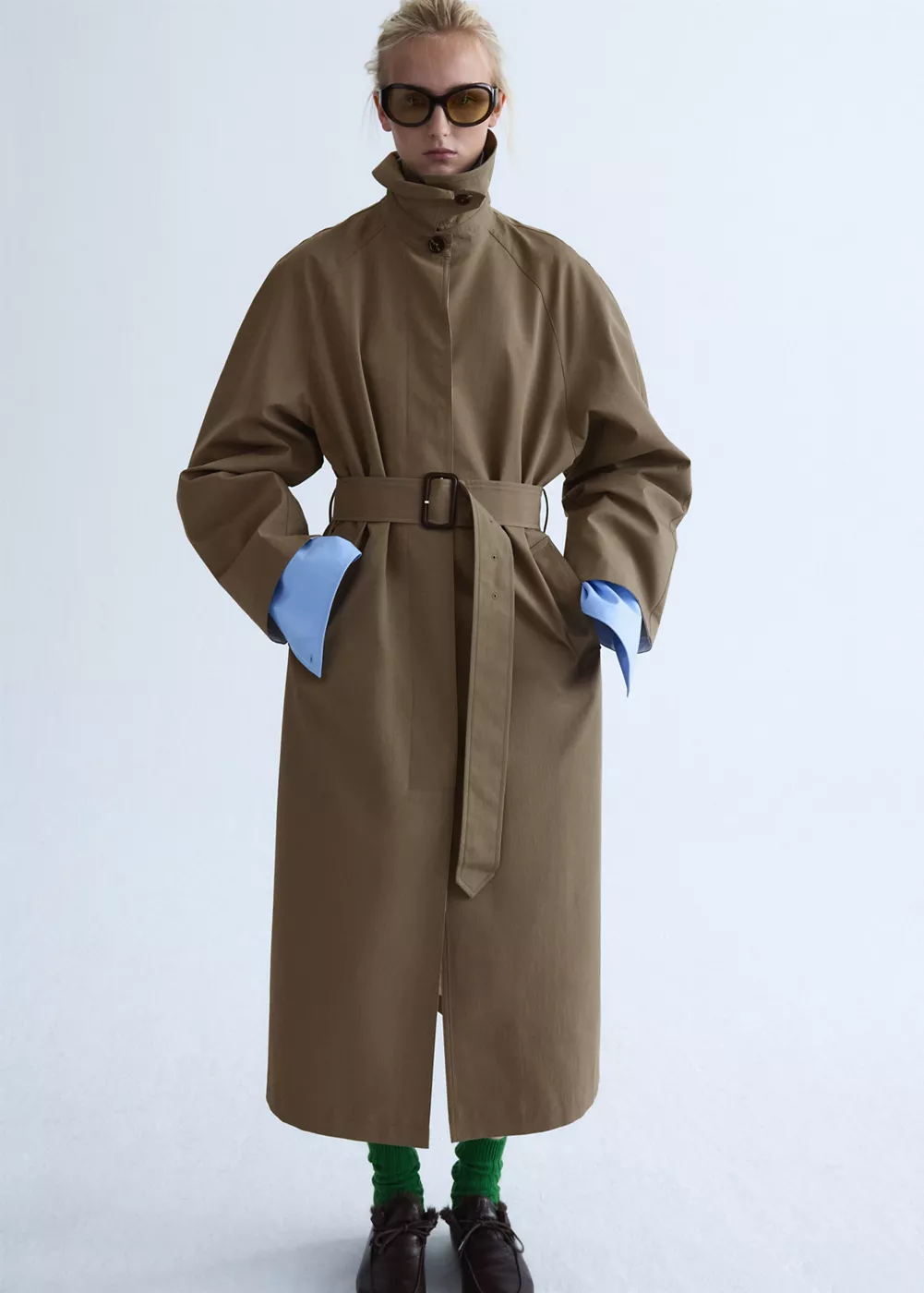 Trench oversize ceinture, MANGO