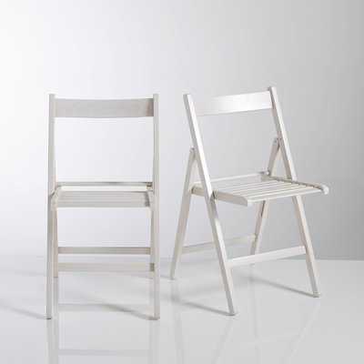 Set of 2 Yann Solid Beech Folding Chairs SO'HOME