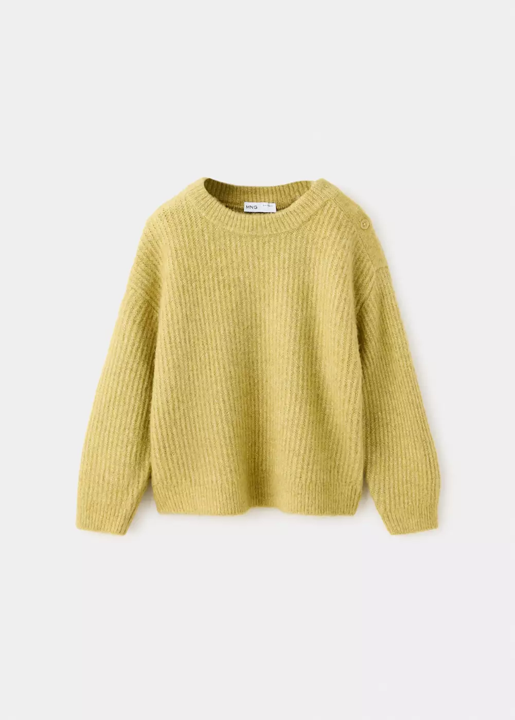 Pull-over maille côtelée boutons épaule, MANGO BABY