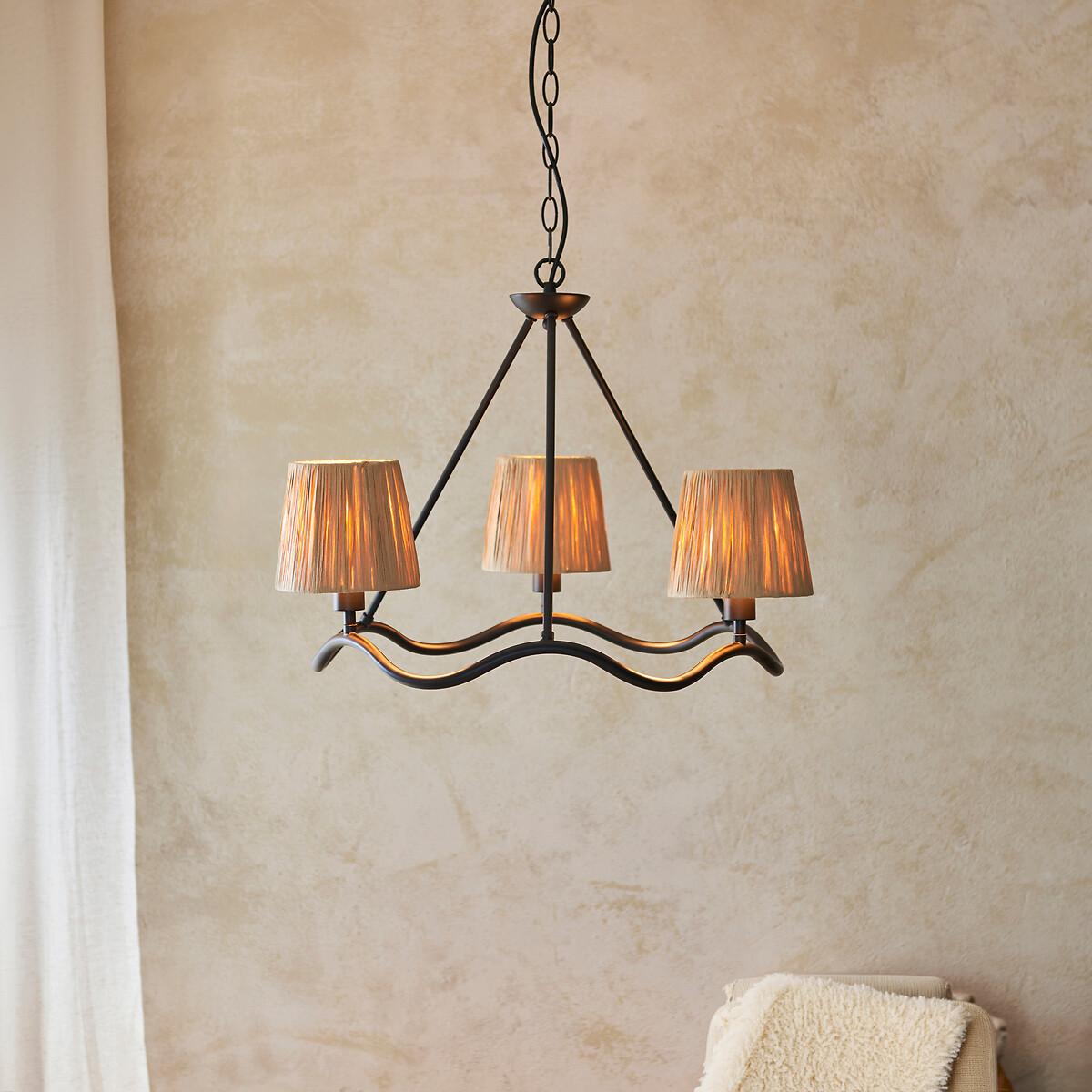 Wesley 3-Light Wriggle Pendant Light, ÉDITÉ