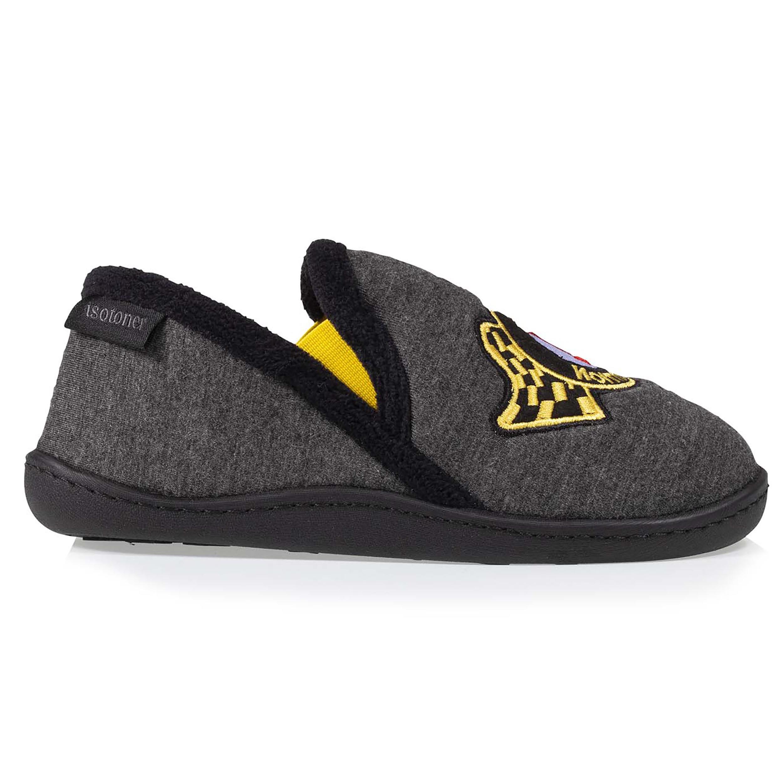 Chaussons Isotoner Fille - Mocassins Élastique Micro-Éponge - Semelle Antidérapante
