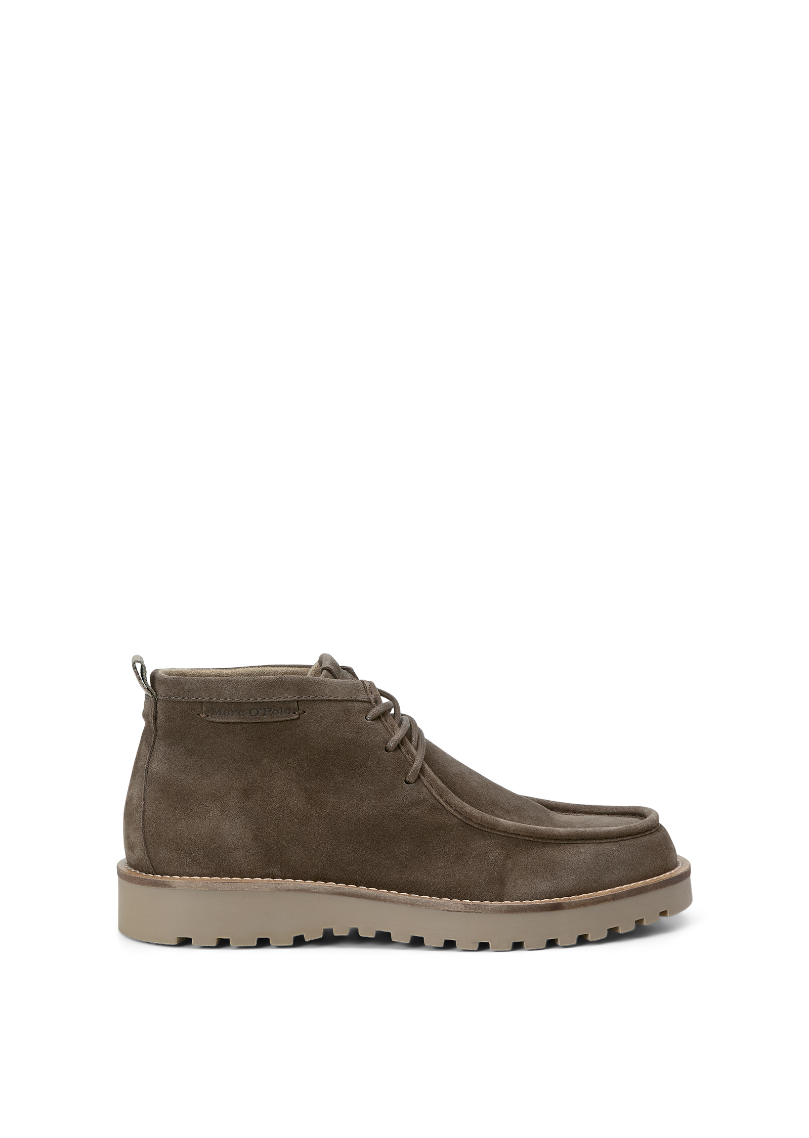 Chaussures à lacets, modèle Jack en cuir de vachette velours, MARC O'POLO