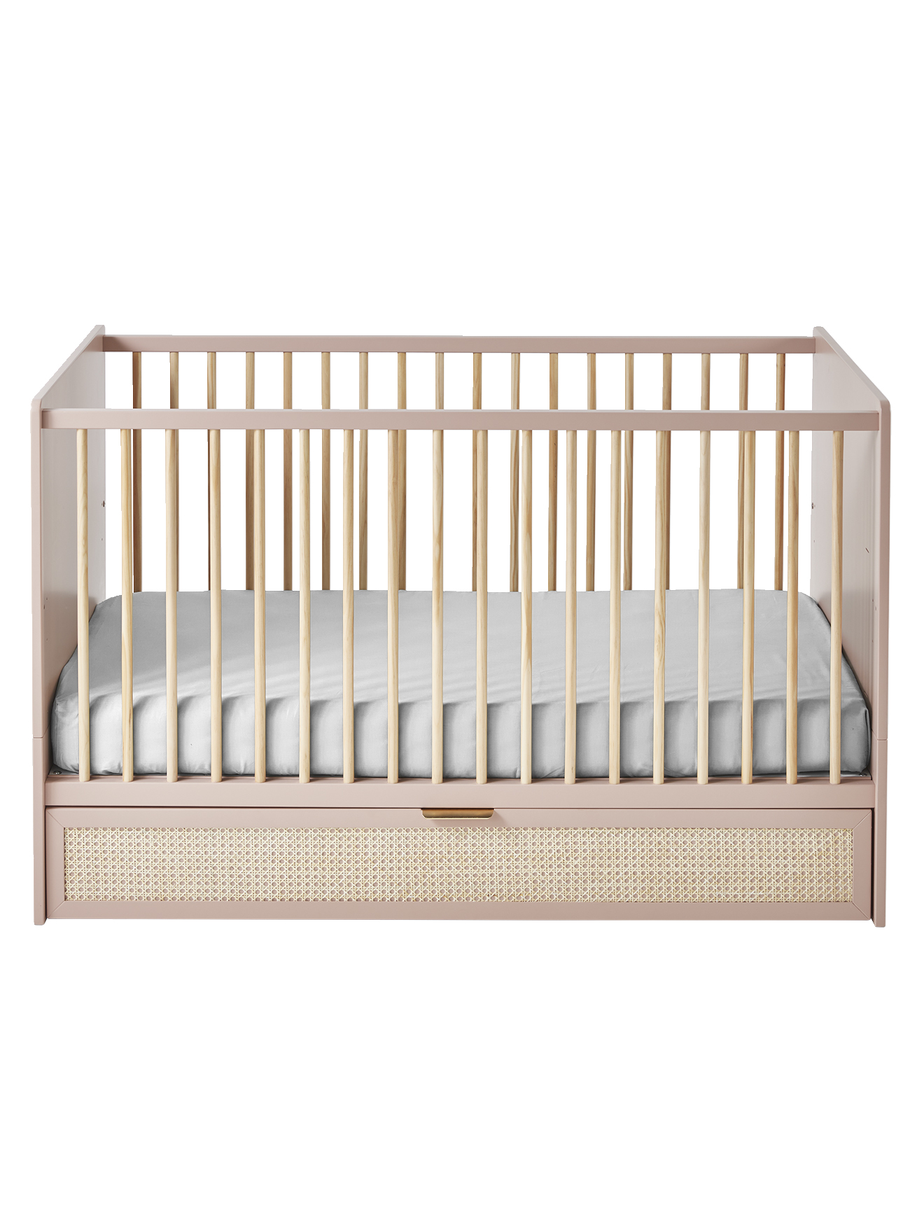 lit Bébé évolutif avec tiroir de rangement en cannage LIGNE POESIE, VERTBAUDET