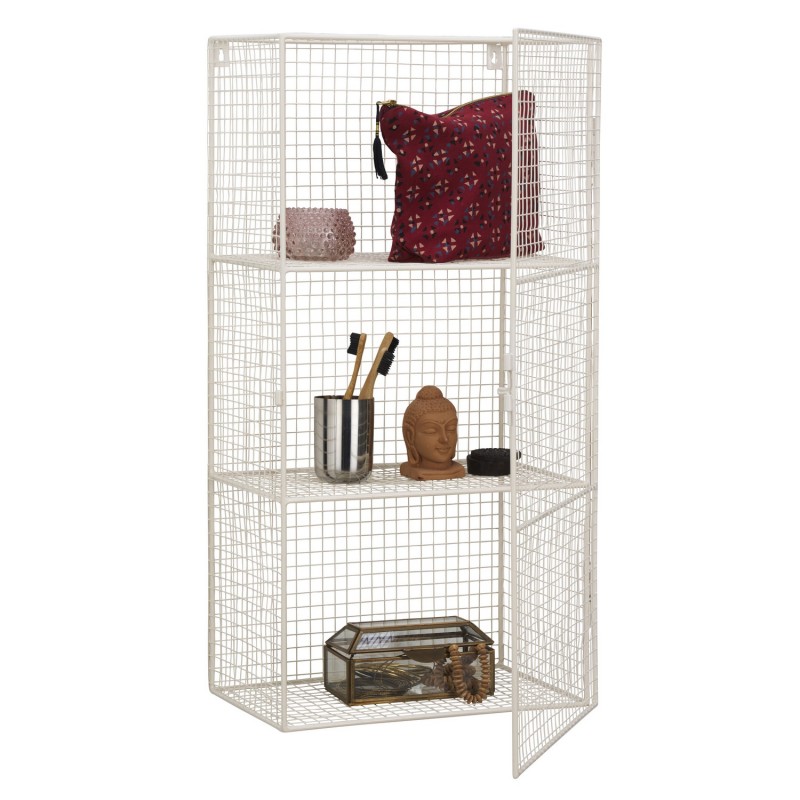 Armoire murale métal filaire avec porte, MADAM STOLTZ
