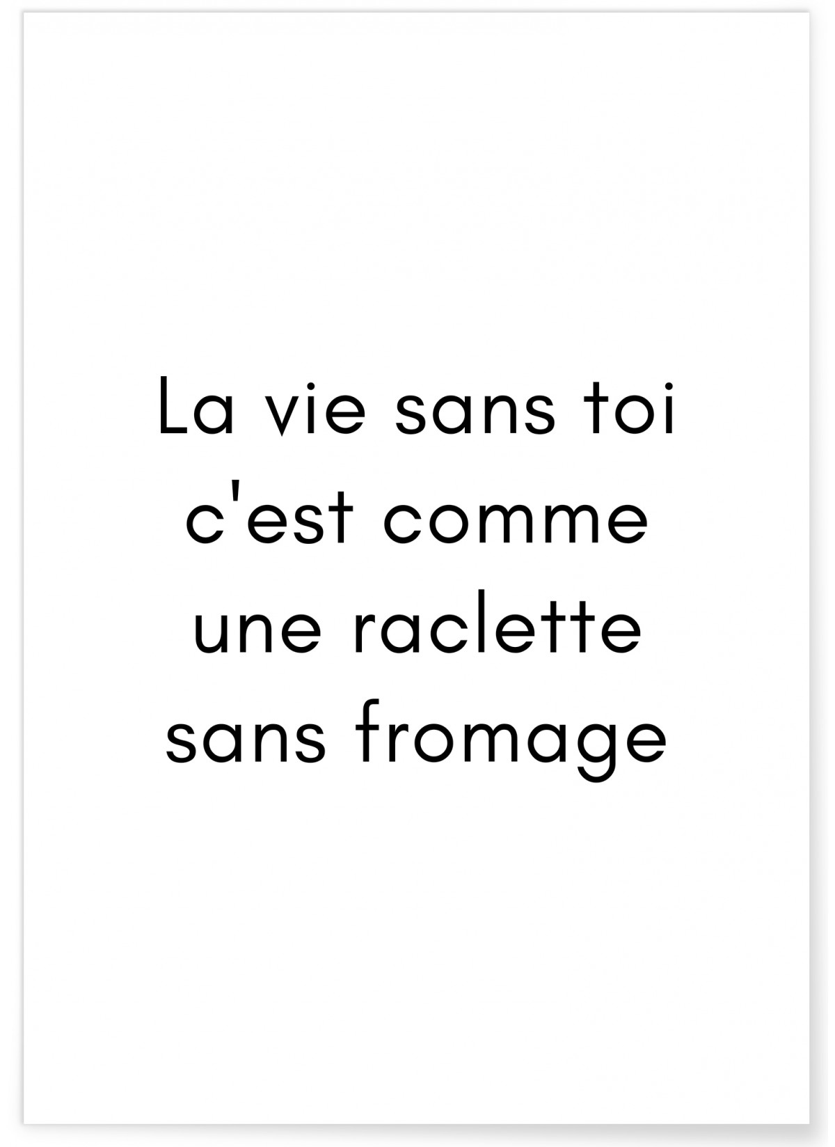 Affiche La vie sans toi..., L'AFFICHERIE