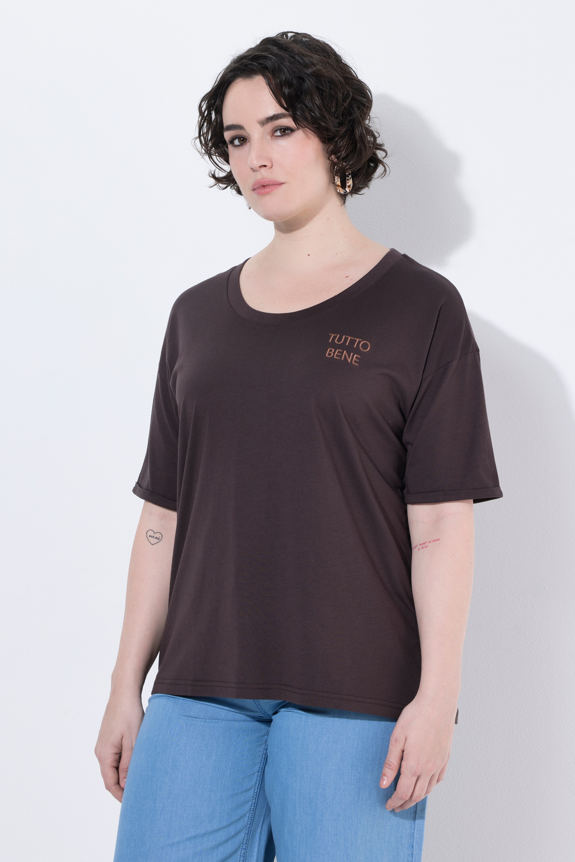 T-shirt oversize avec broderie, ULLA POPKEN