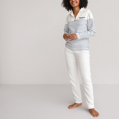Fleece Pyjamas with Striped Top LA REDOUTE COLLECTIONS