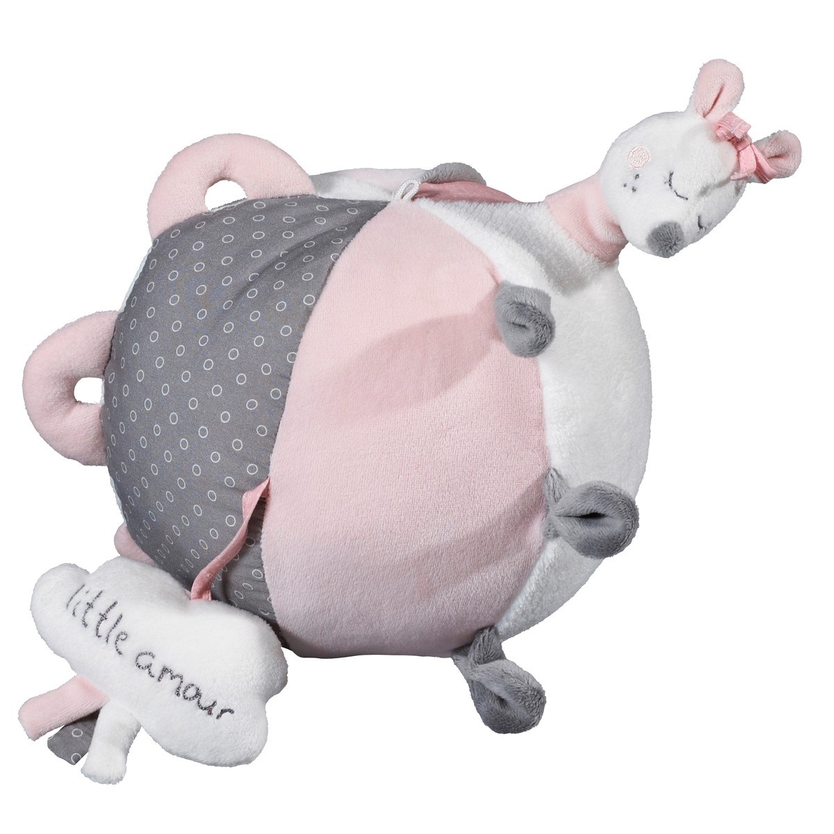 Balle d'activité bébé en velours, SAUTHON
