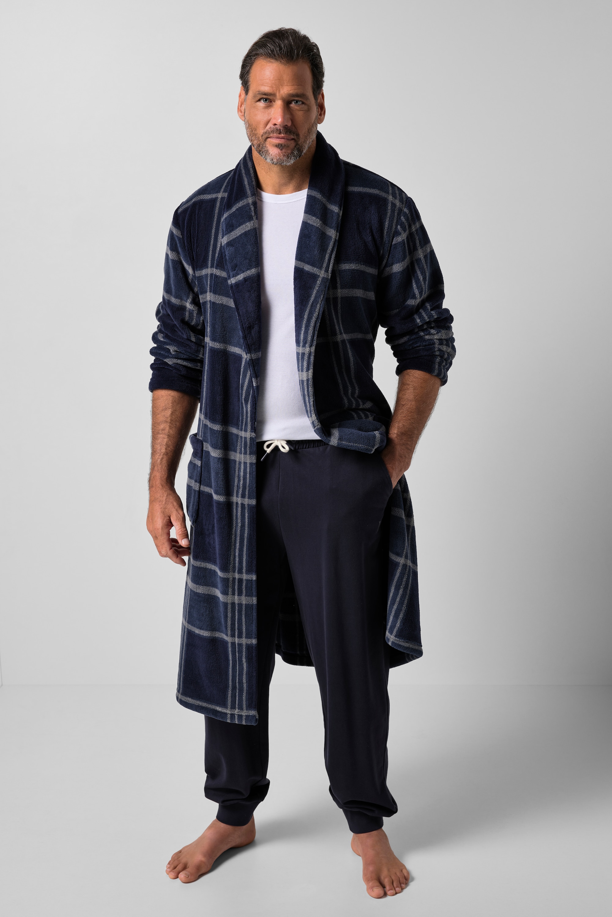 Peignoir, homewear, microfibre, carreaux, JP1880