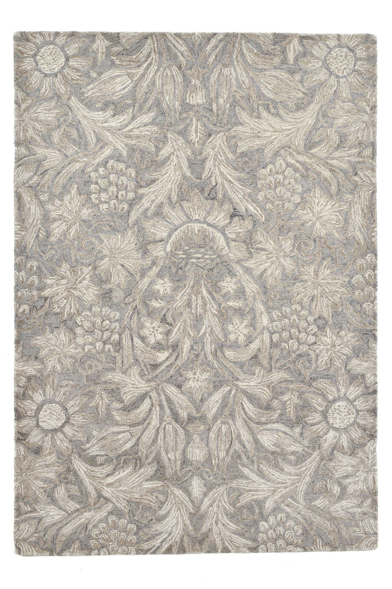 Tapis tufté main en laine vierge et viscose, THEKO