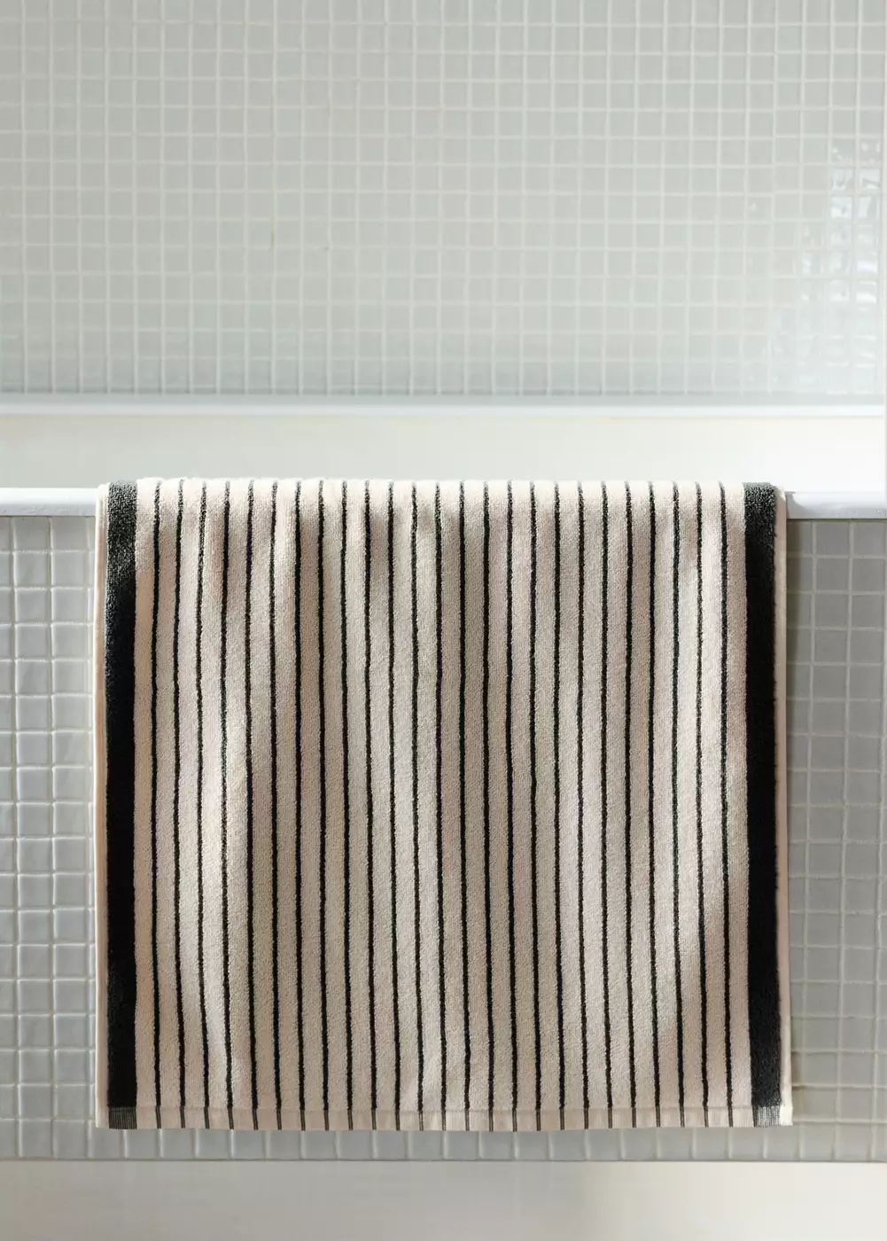 Tapis de bain rayé 100 % coton, MANGO HOME