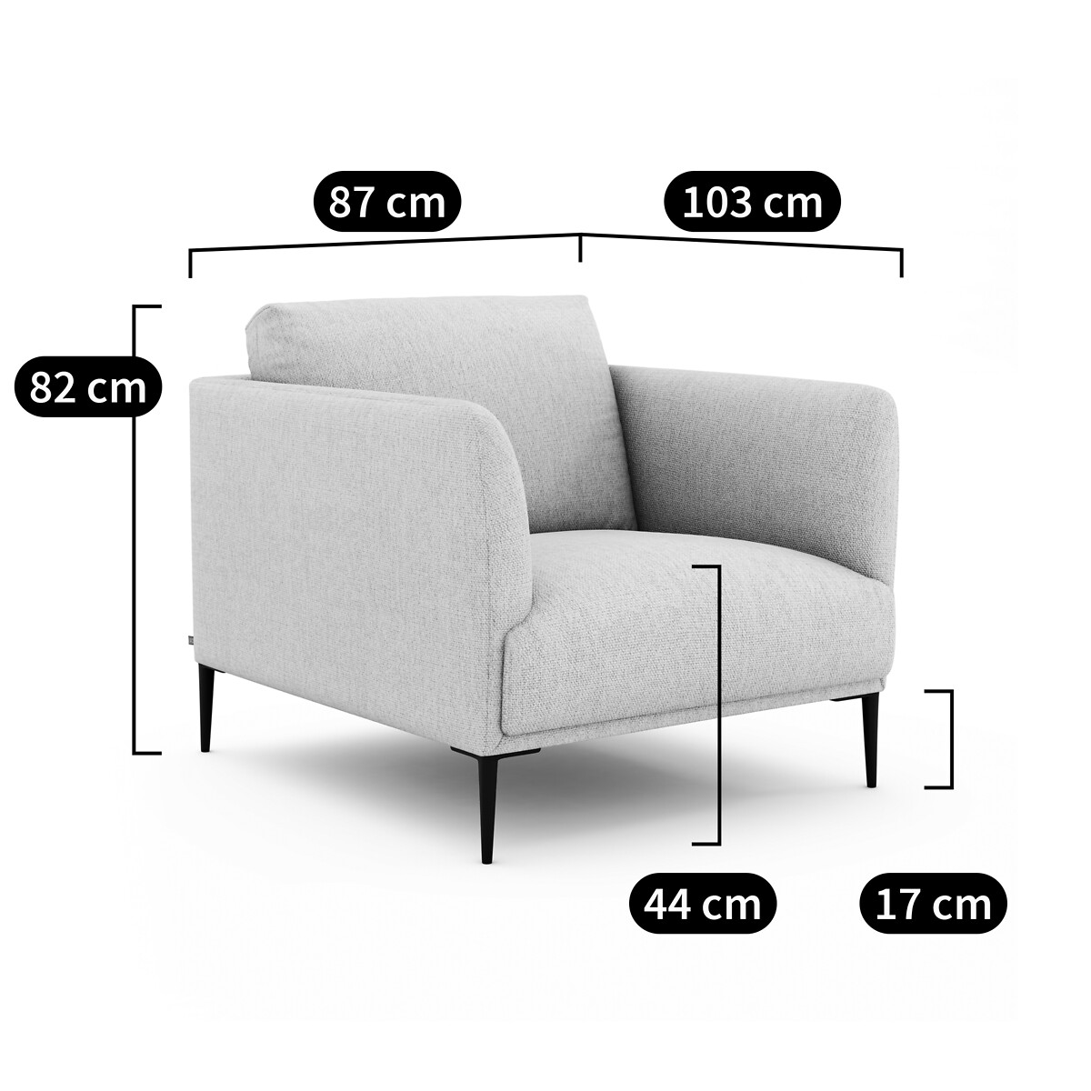 Poltroncina design Doris-P6 