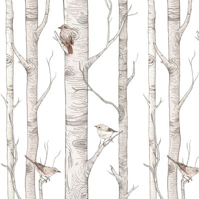 Papier peint Forêt de bouleaux scandinave RECOLLECTION