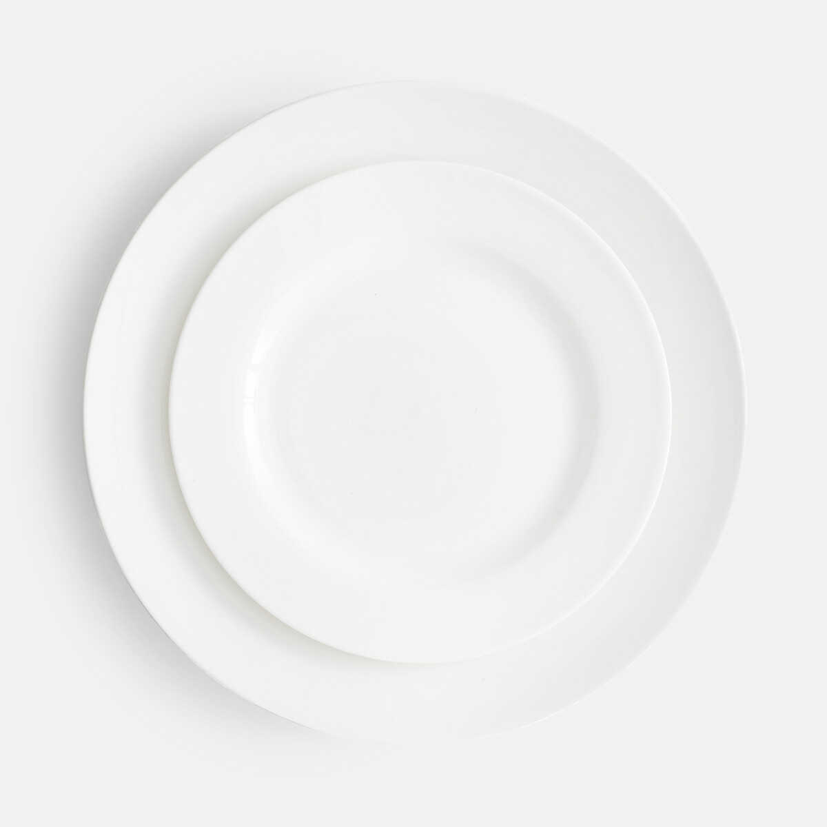 4er-set flache teller ginny, porzellan weiss La Redoute Interieurs
