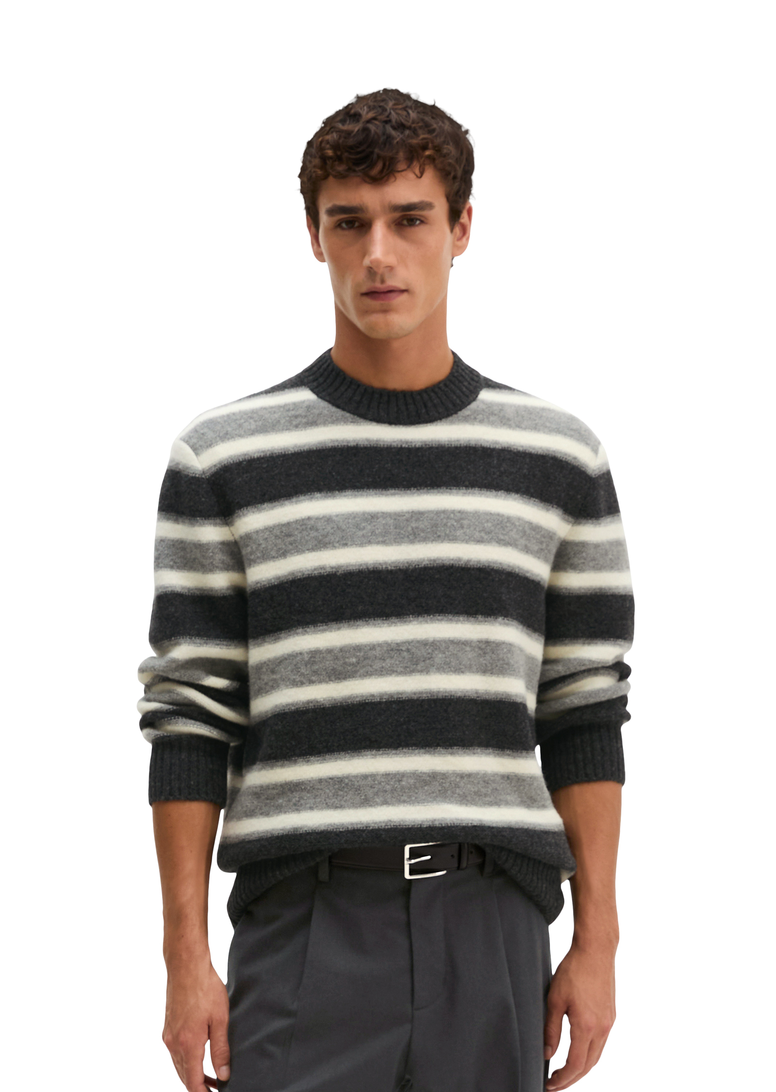 Pull coupe classique en mélange de laine vierge douce, MARC O'POLO
