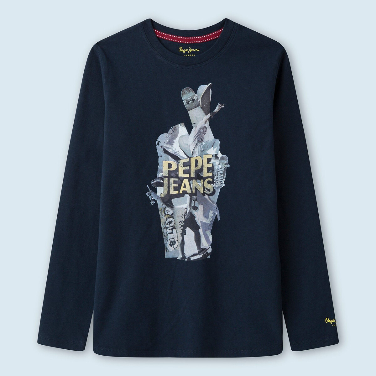 Printed cotton t-shirt with long 