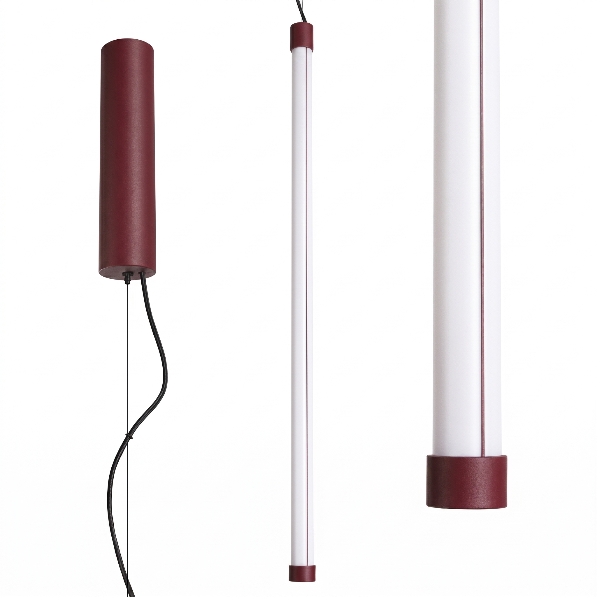 Suspension Acier Bordeaux LED 1 Trang, EDEN