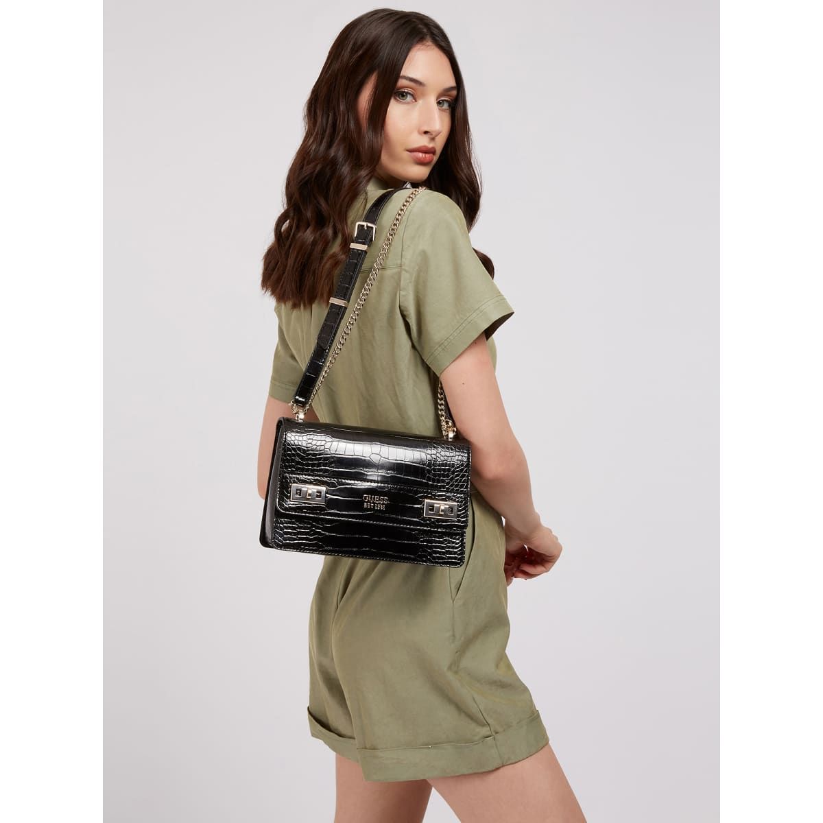 mini sac a main katey croco