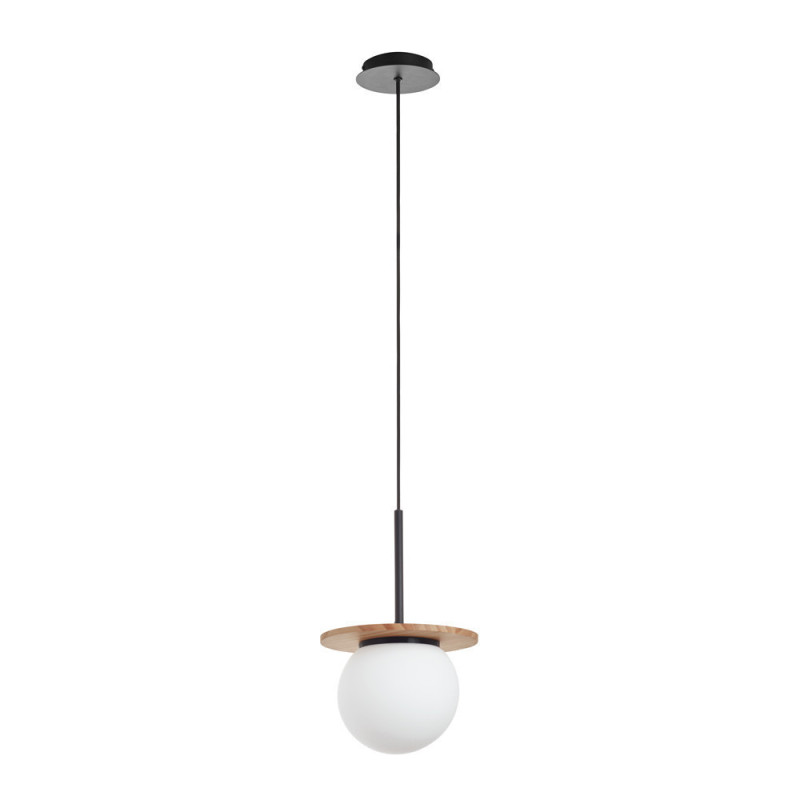 Suspension salle de bain Floc bois naturel IP44, MILLUMINE