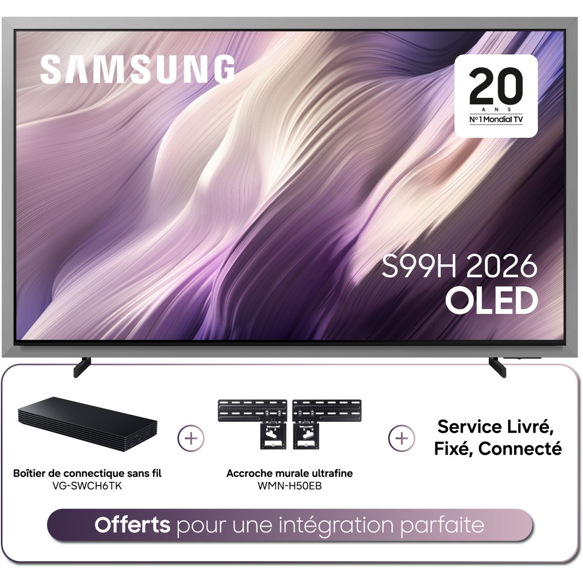 TV OLED TQ77S99H (2026) 77" (195 cm) 4K - Smart TV avec IA, anti-reflet, mode art (effet tableau), SAMSUNG