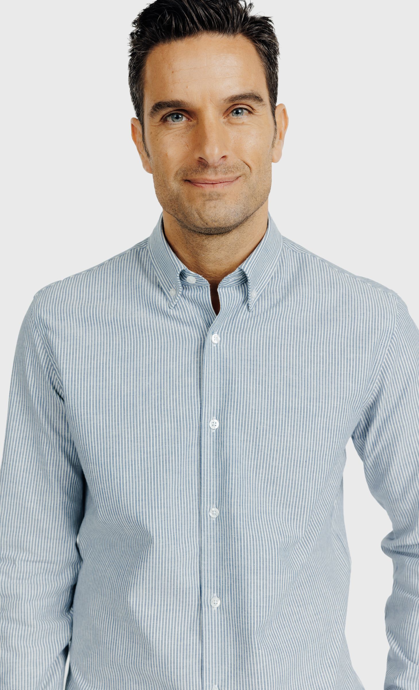 Chemise Slim fit fines rayures texturées, ACROSS