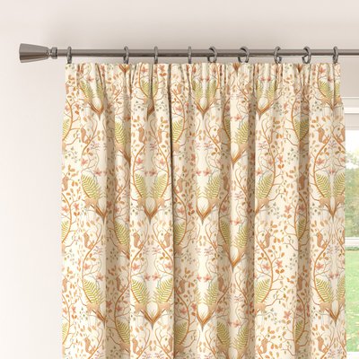A Woodland Trail Lined Pencil Pleat Pair of Curtains THE CHATEAU BY ANGEL STRAWBRIDGE