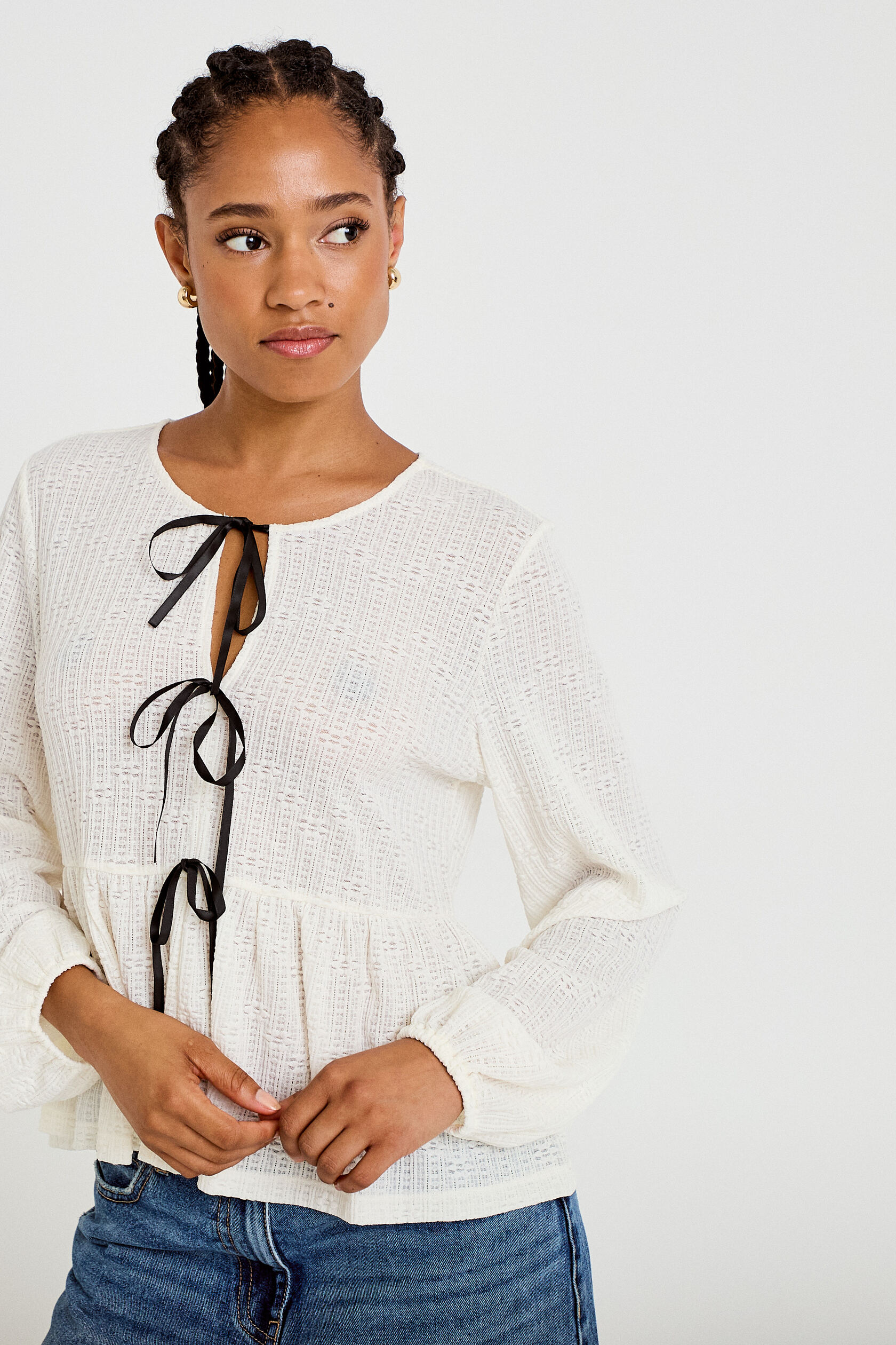 Blouse noeuds contrastés, CACHE CACHE