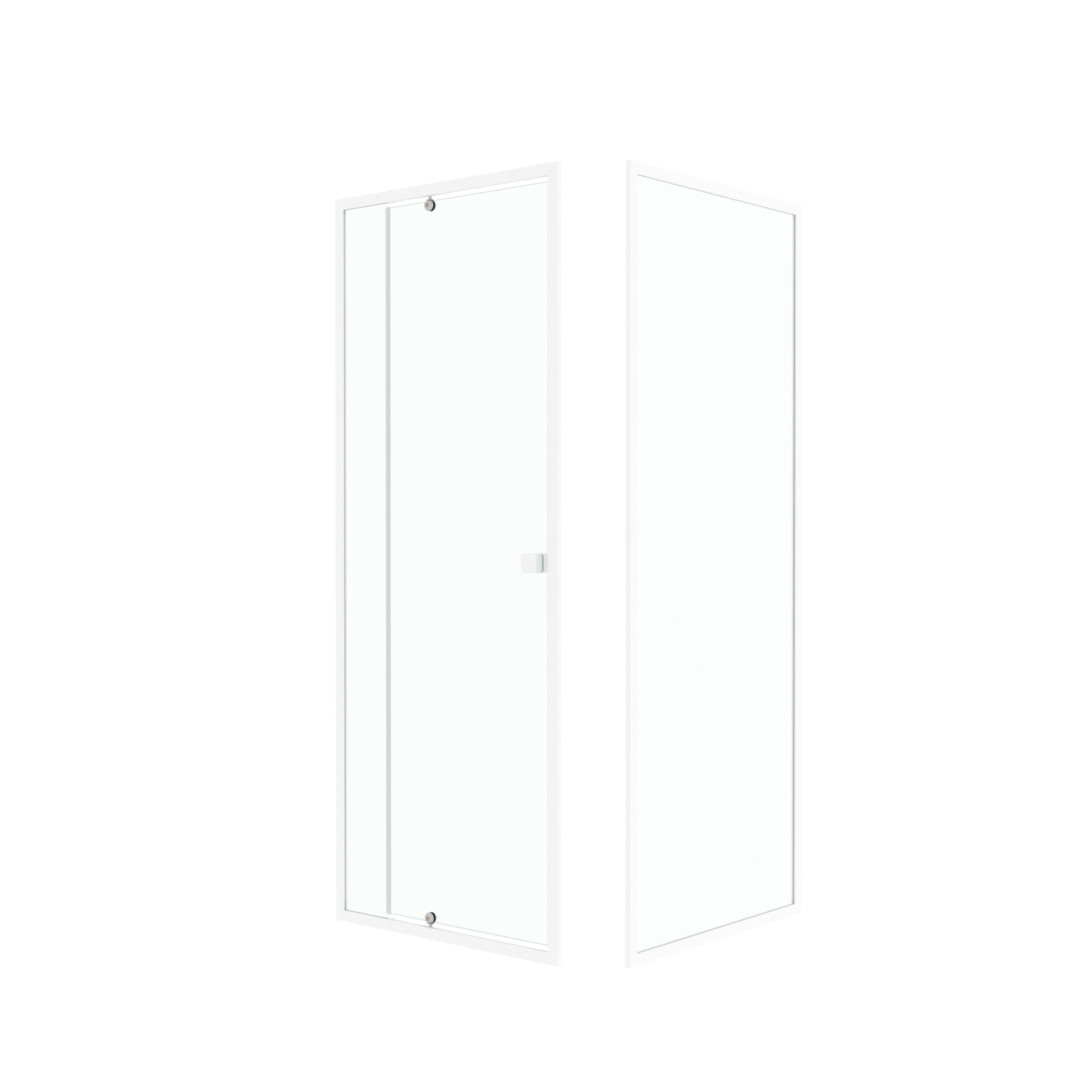 Porte de douche pivotante en verre trempé avec paroi de retour, HOME MAISON